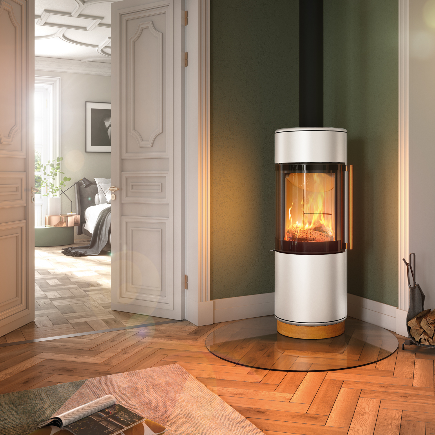 Spartherm Passo XS style RLU poêle à bois blanc
