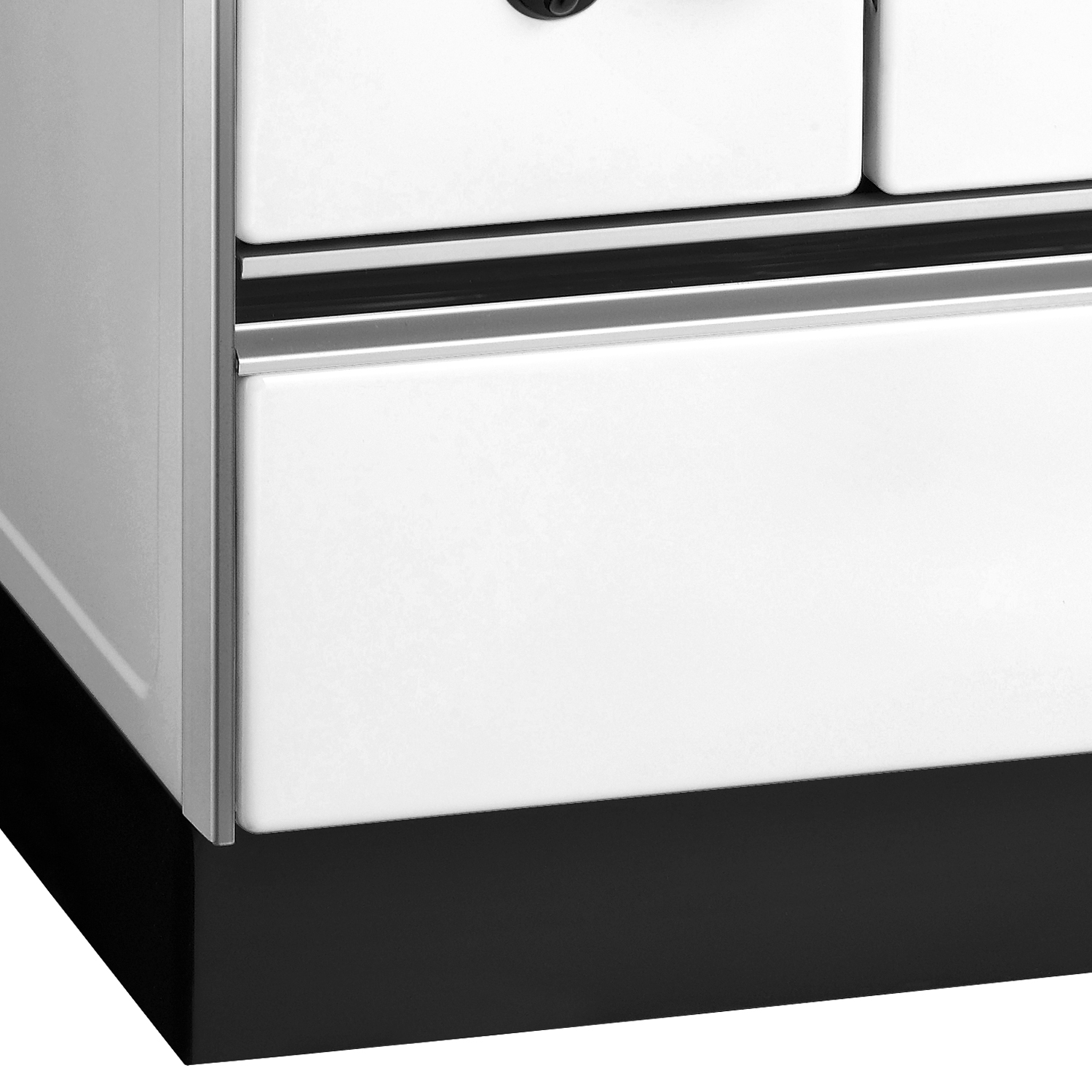 Wamsler K 176 A 70 Cuisinière en acier blanc, four à droite.