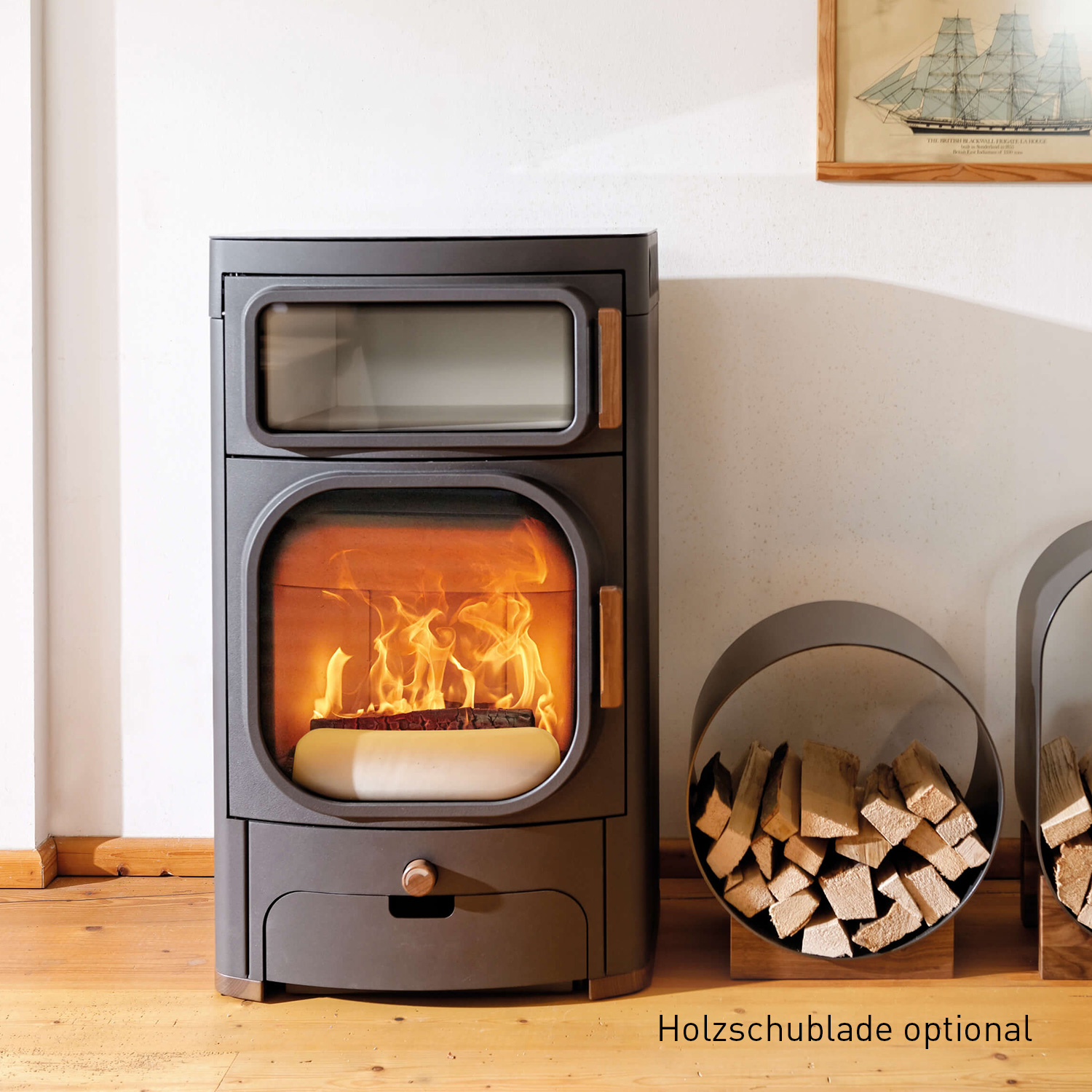 Austroflamm Heidi Back 2.0 Poêle à bois Acier Gris fonte Évacuation des fumées à l'arrière