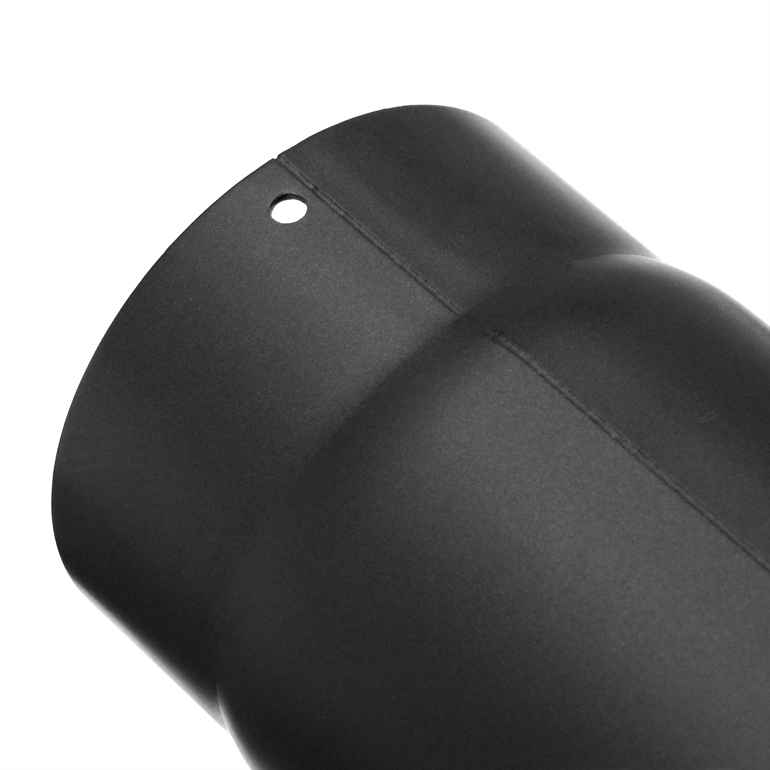 Raik Basic coude de tuyau de fumée 180mm noir 90° sans porte pour tuyau de fumée / conduit de fumée
