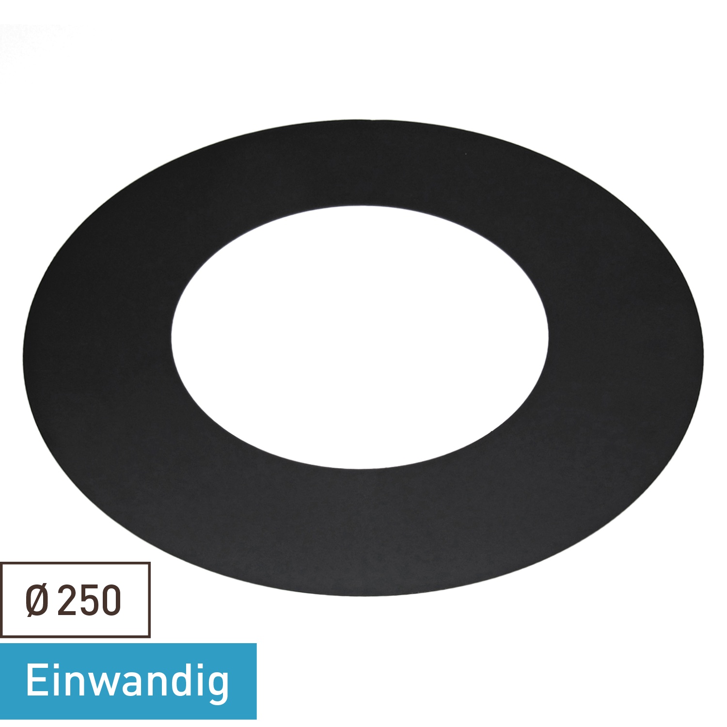 Raik Tuyau de fumée / Tuyau de poêle 250mm - Rosace murale noire