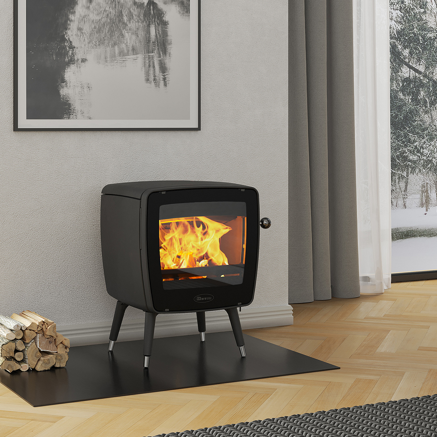 Dovre Vintage 35 poêle à bois en fonte noir, type de construction 1