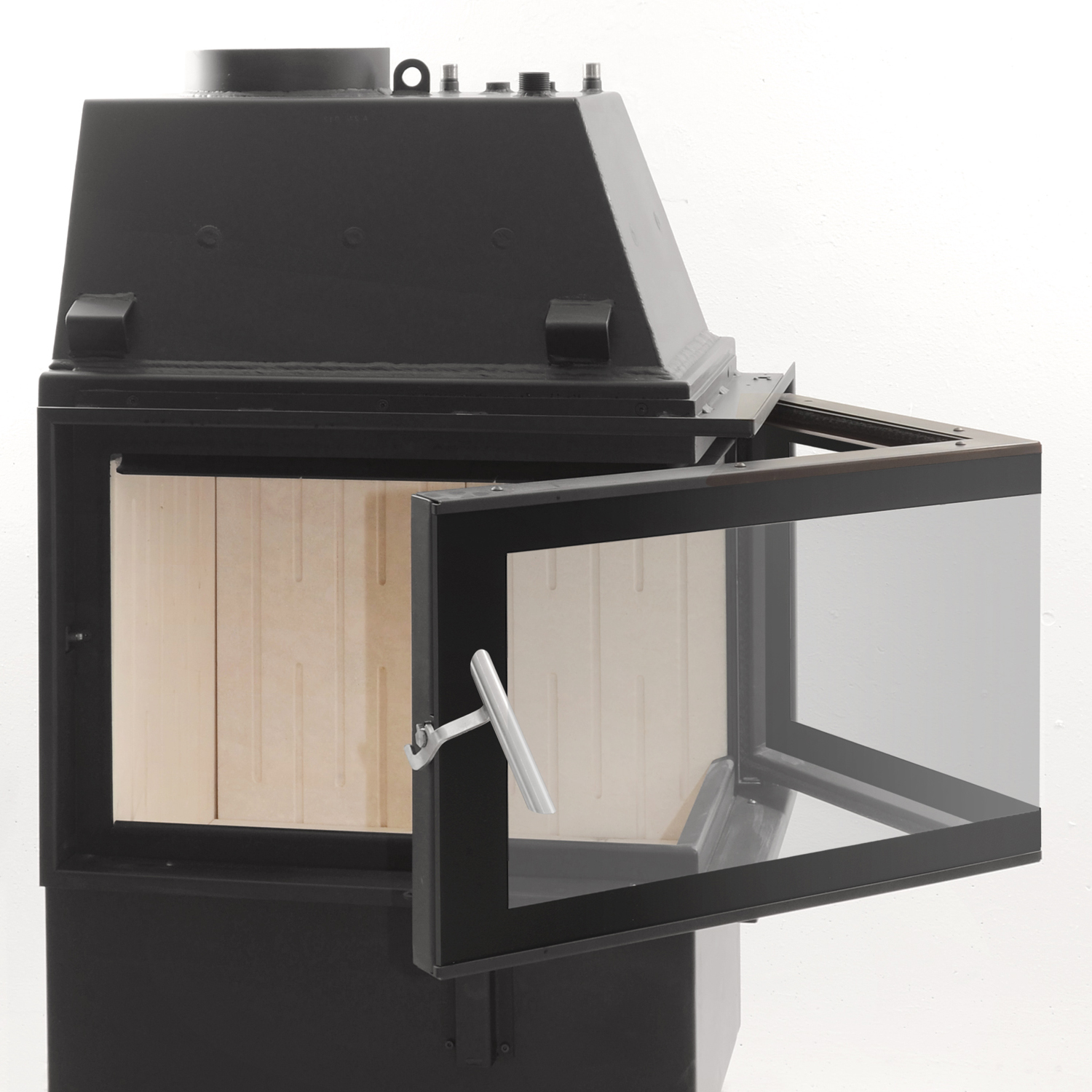 Insert de cheminée avec échangeur d'eau Schmitzker No2 Droit 17 kW