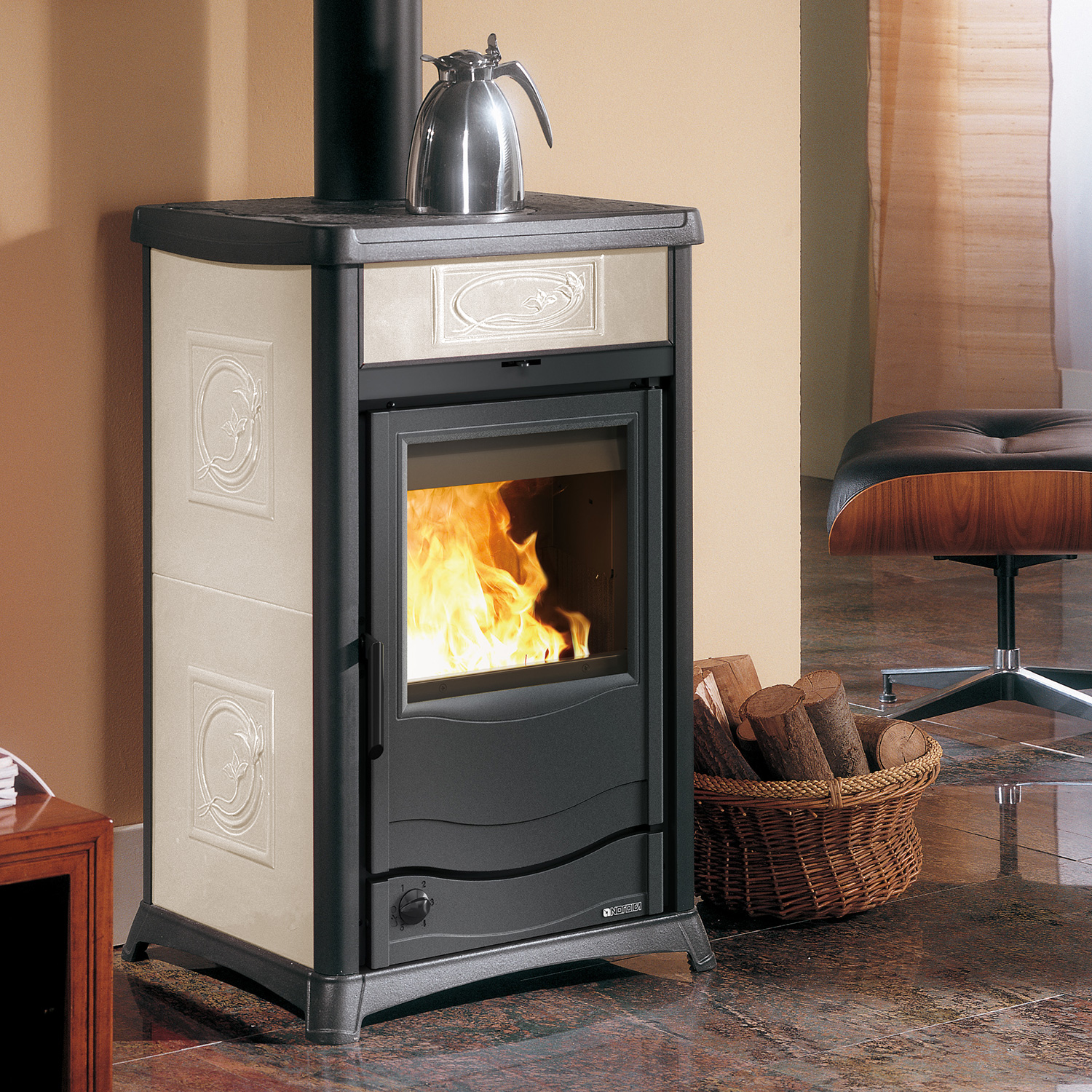 La Nordica Termorossella Plus Evo DSA.16 Poêle à bois bouilleur Liberty Panna