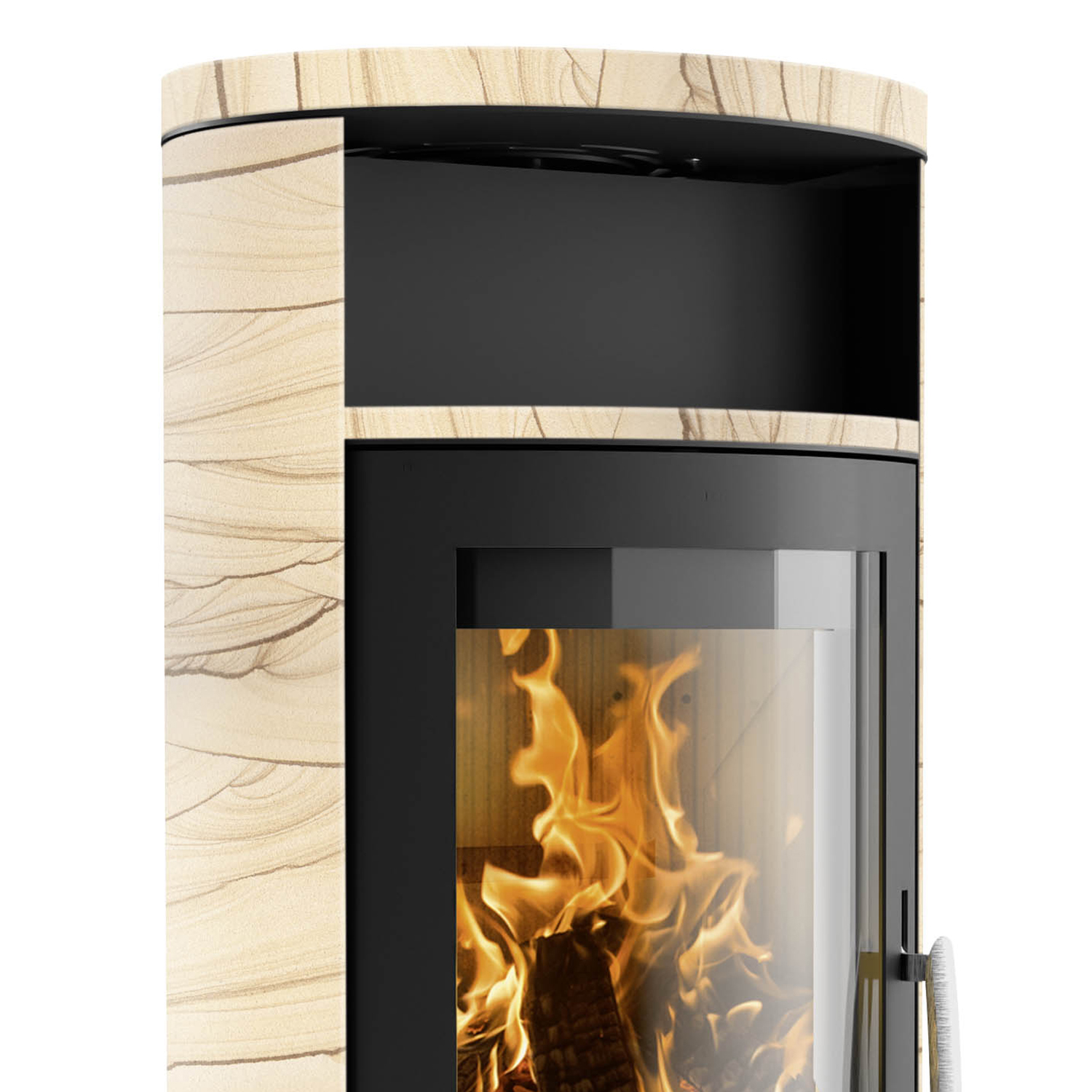 Oranier Polar 7 2.0 Poêle à bois Acier Noir / Pierre de sable