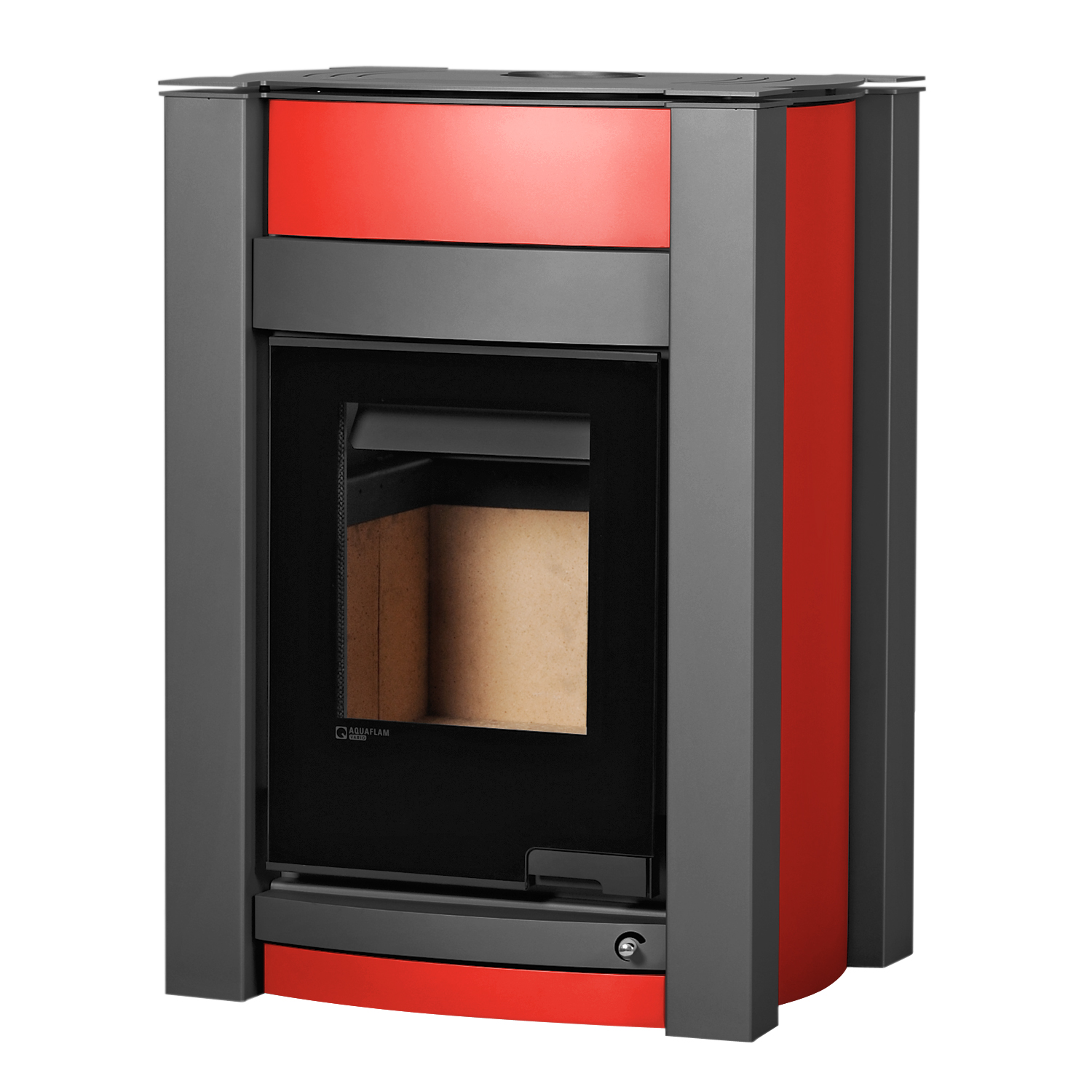 Poêle à bois Aquaflam Vario Kalmar Rouge