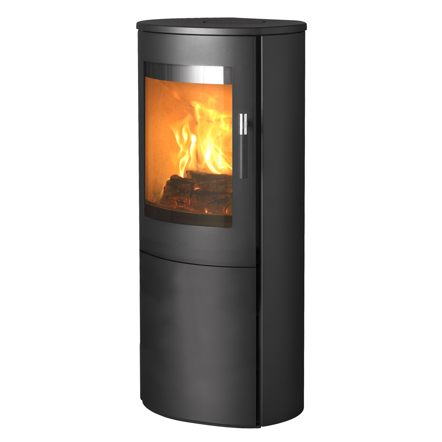Poêle à bois Lotus Mira 3 Noir, évacuation des fumées à l'arrière