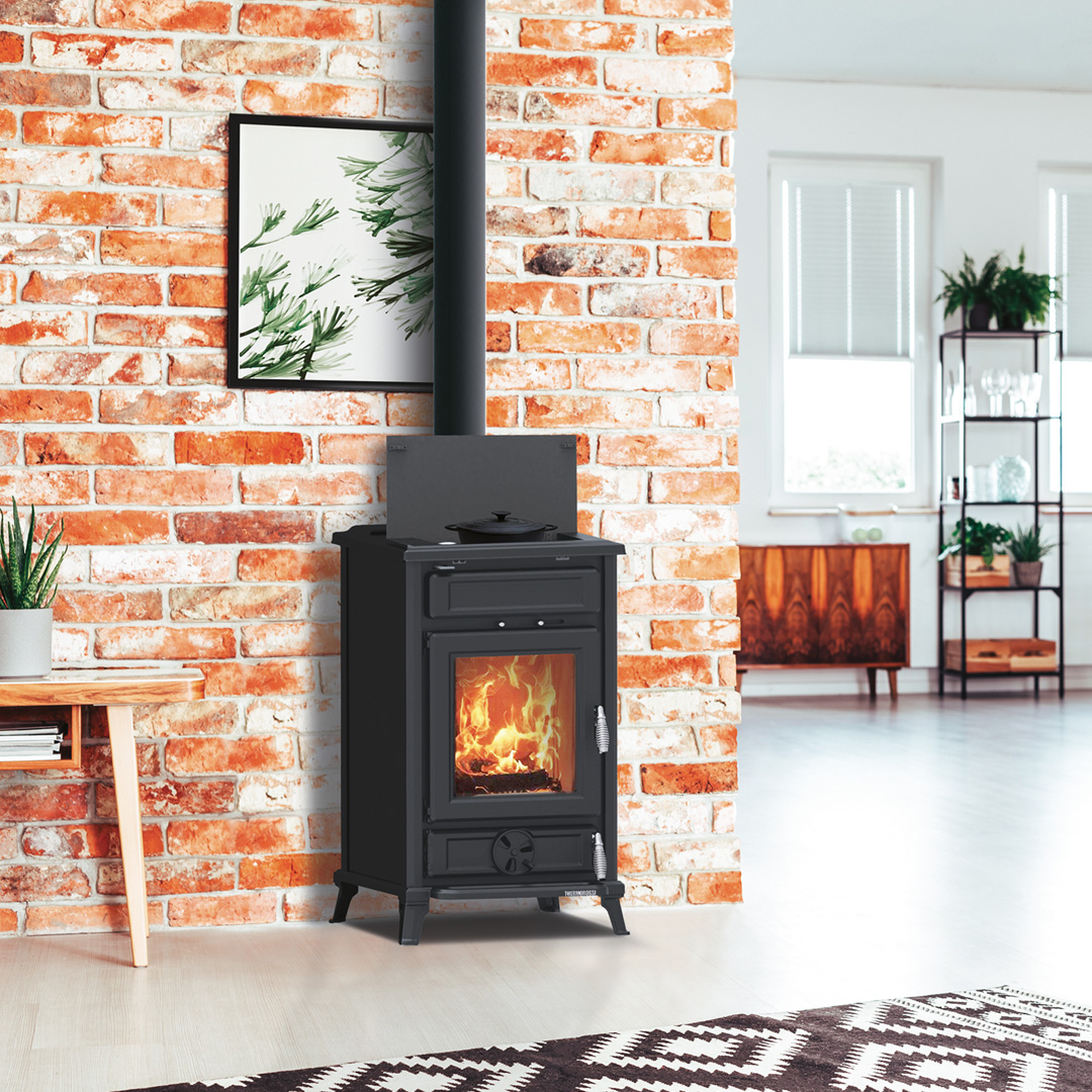 Thermorossi Filo Evo6 poêle à bois noir