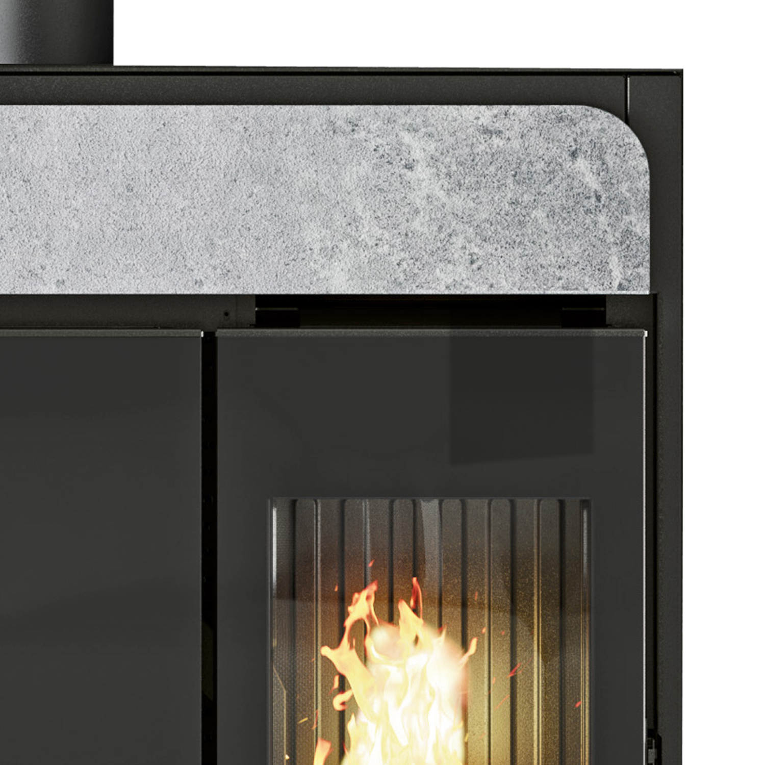 Edilkamin Bild Up poêle à granulés pierre naturelle Edilkamin Bild Up poêle à granulés pierre naturelle