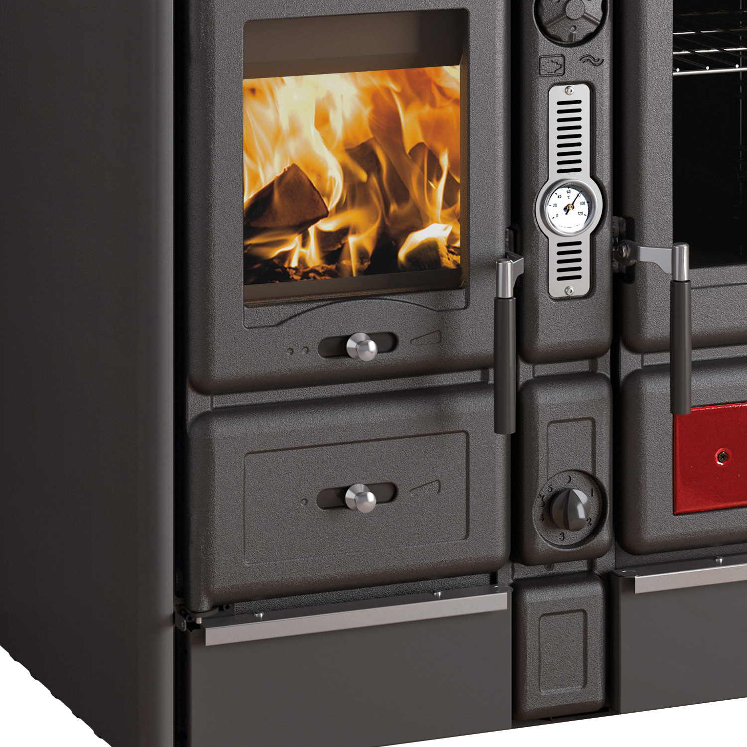 La Nordica Termorosa XXL DSA.16, Cuisinière à bois bouilleur, Noir