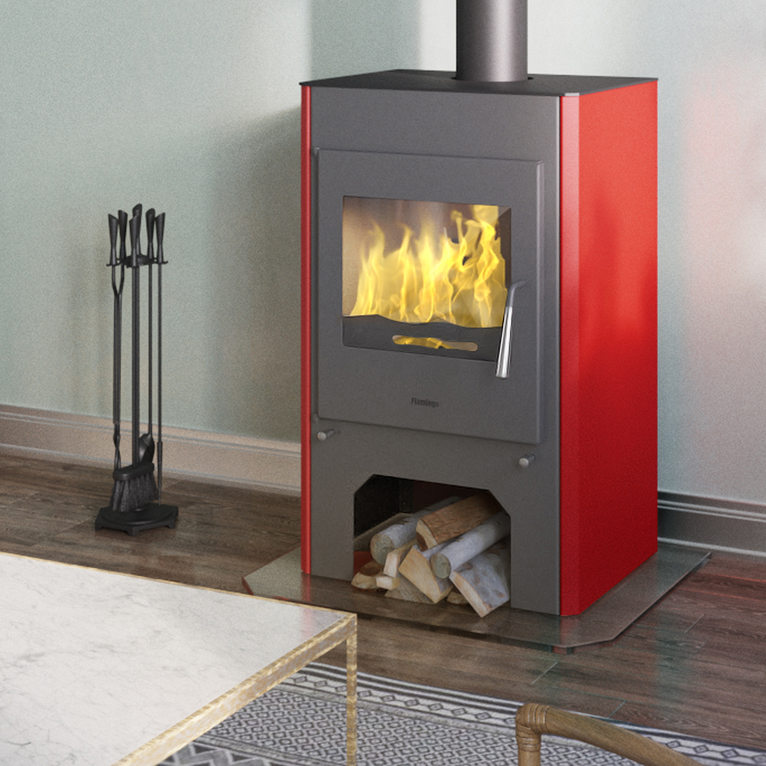 Poêle à bois HS Flamingo Espo 3 Rouge