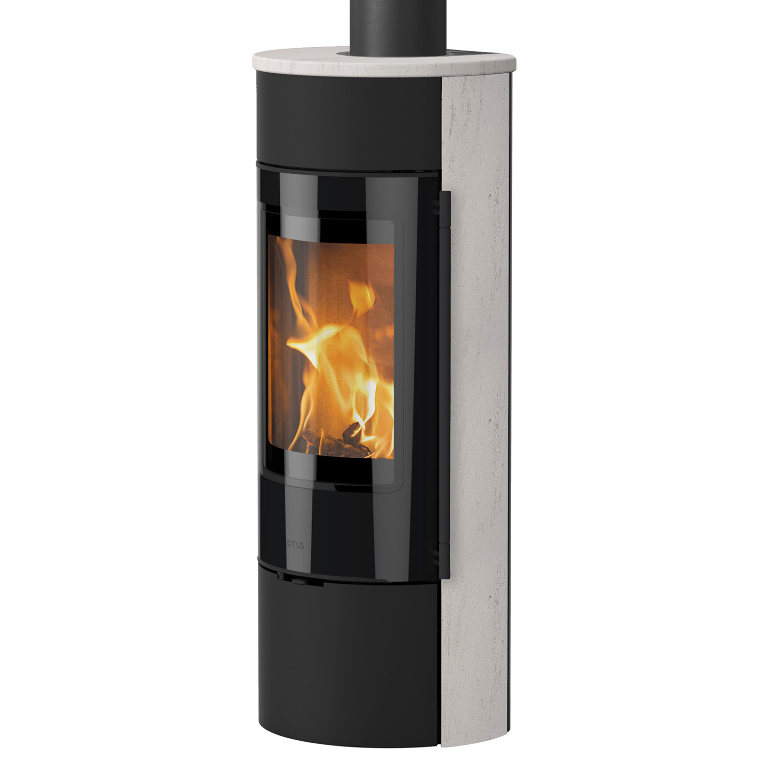 Lotus Prestige Magic 40 poêle à bois noir / pierre ollaire