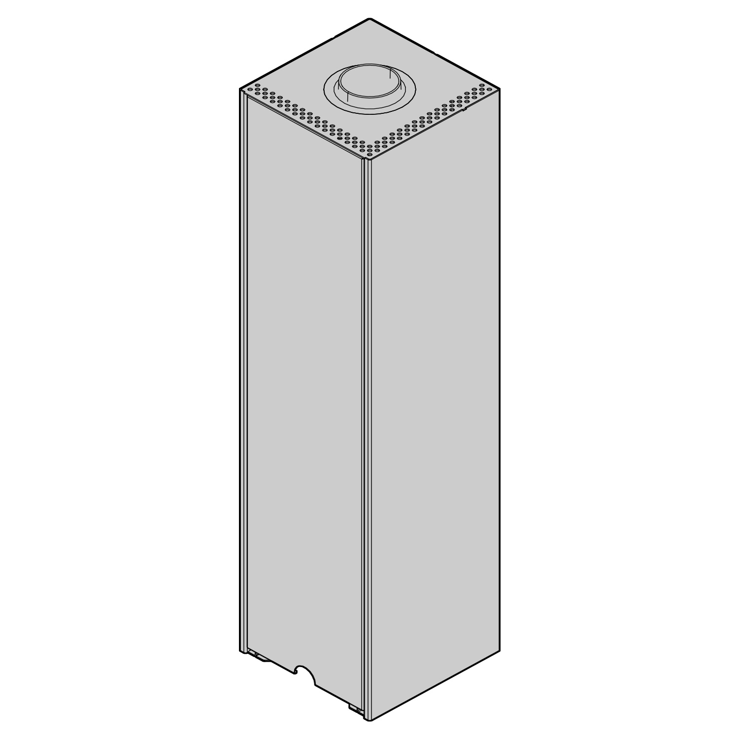 Austroflamm Slim droite paroi arrière lisse