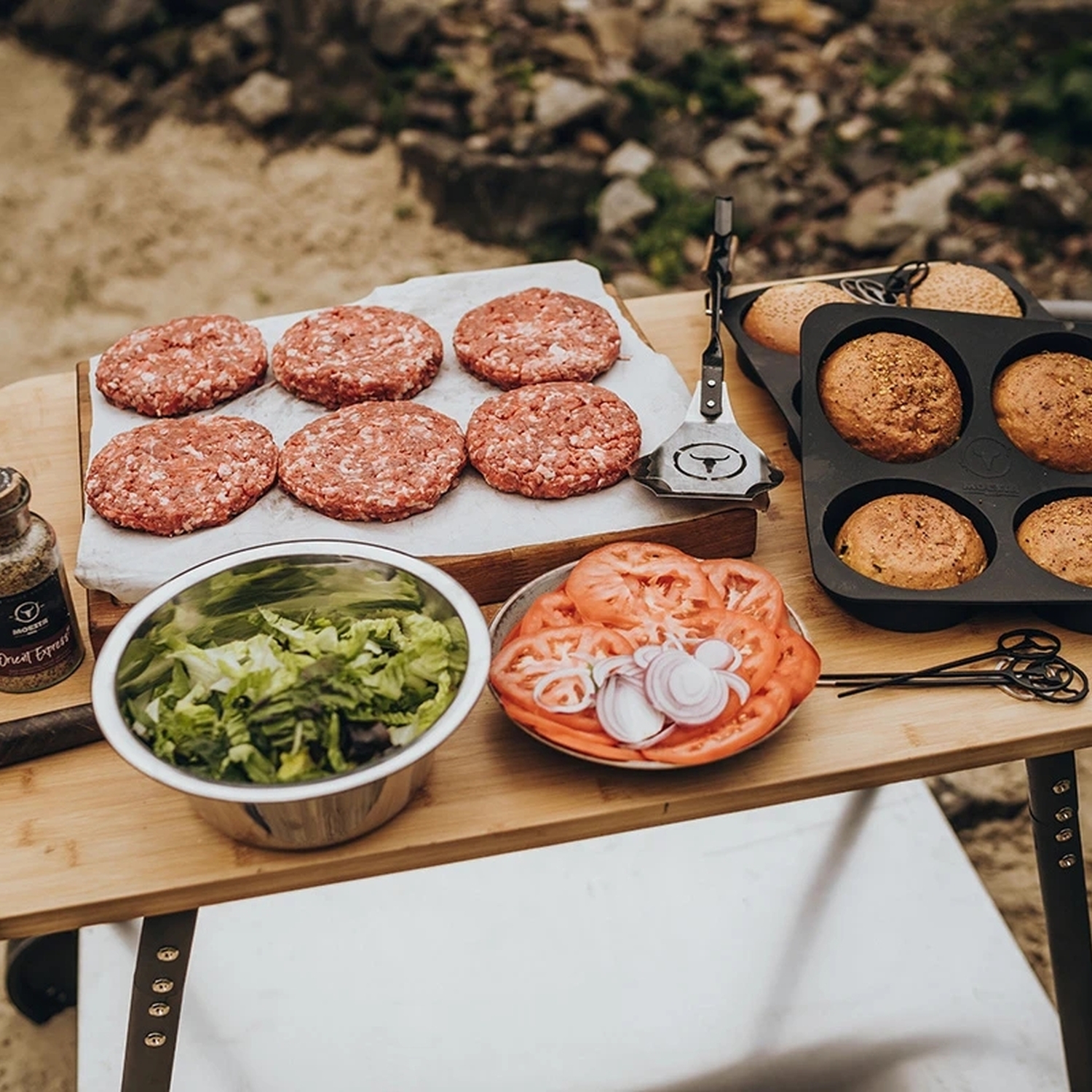 Moesta broche à burgers inox lot de 6 Moesta broche à burgers inox lot de 6