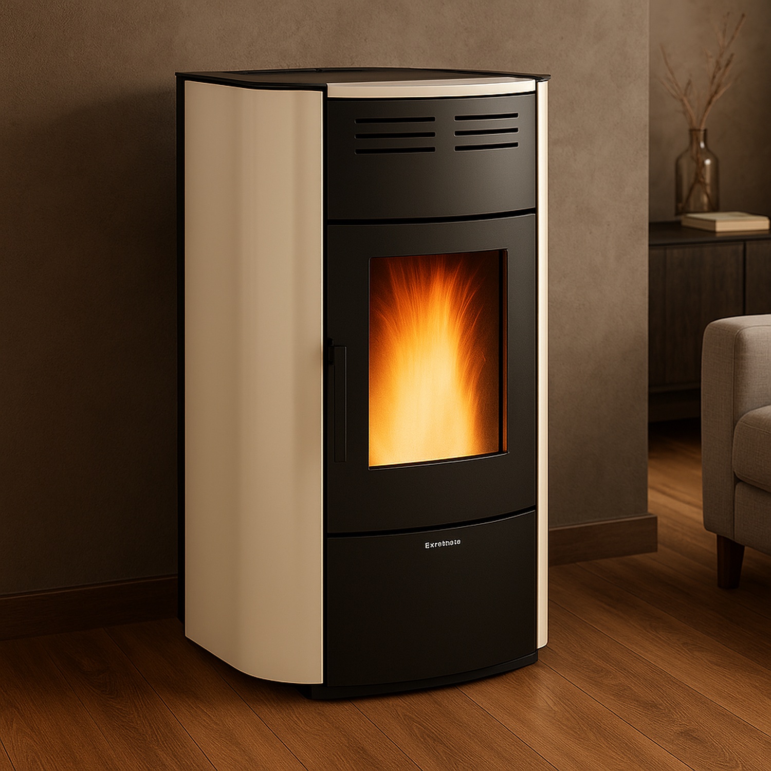 Extraflame RAFFAELLA IDRO H18 5.0.16 - Ivoire poêle à granulés bouilleur
