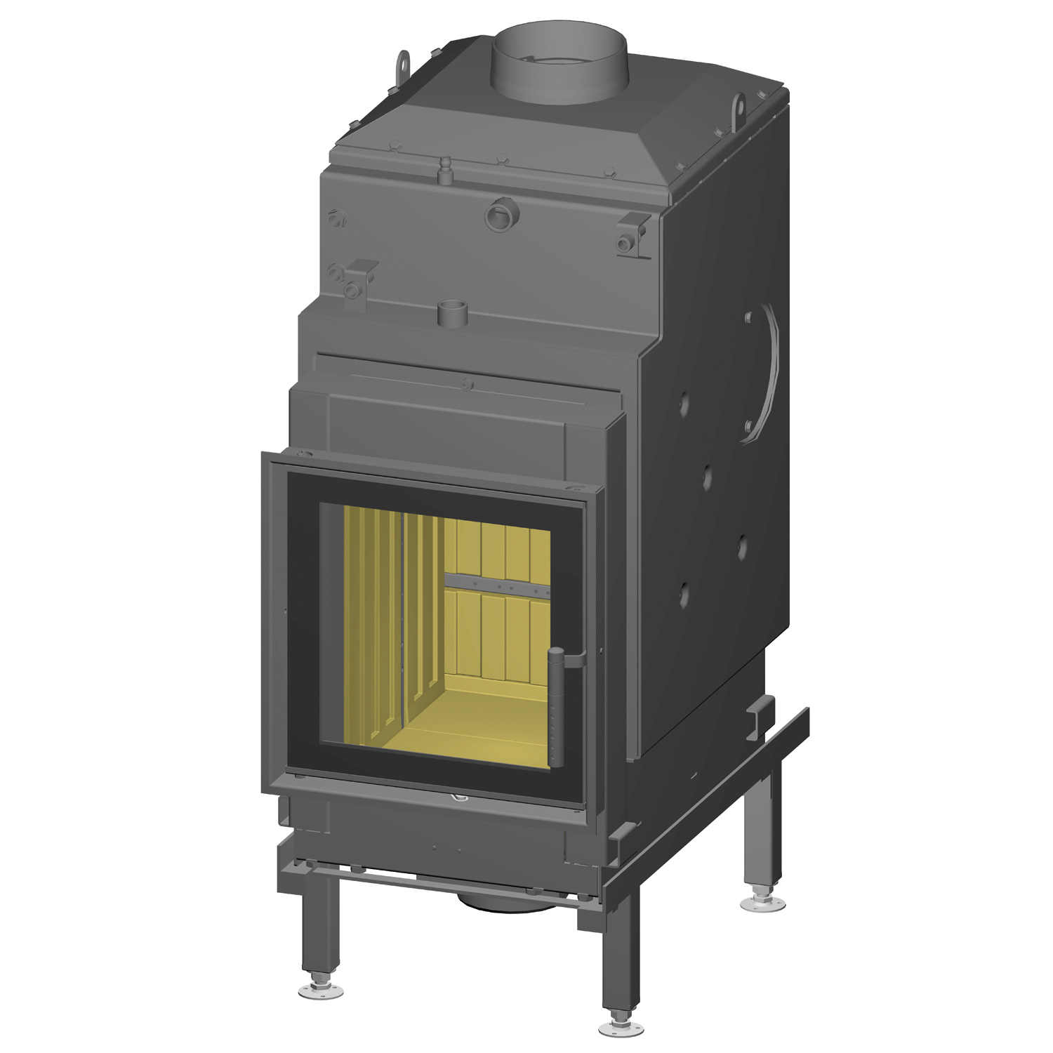 Spartherm Nova E H2O Insert de cheminée avec circulation d'eau 45 cm à gauche