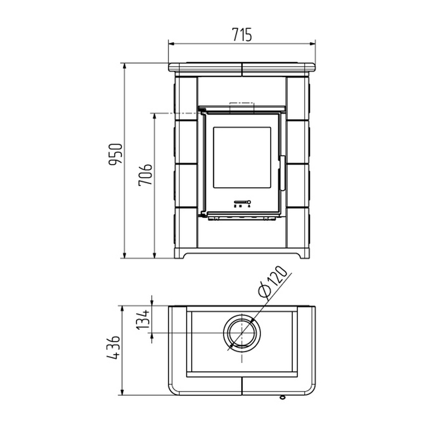 Wamsler poêle à bois « Montafon » céramique bordeaux nouveauté 2025