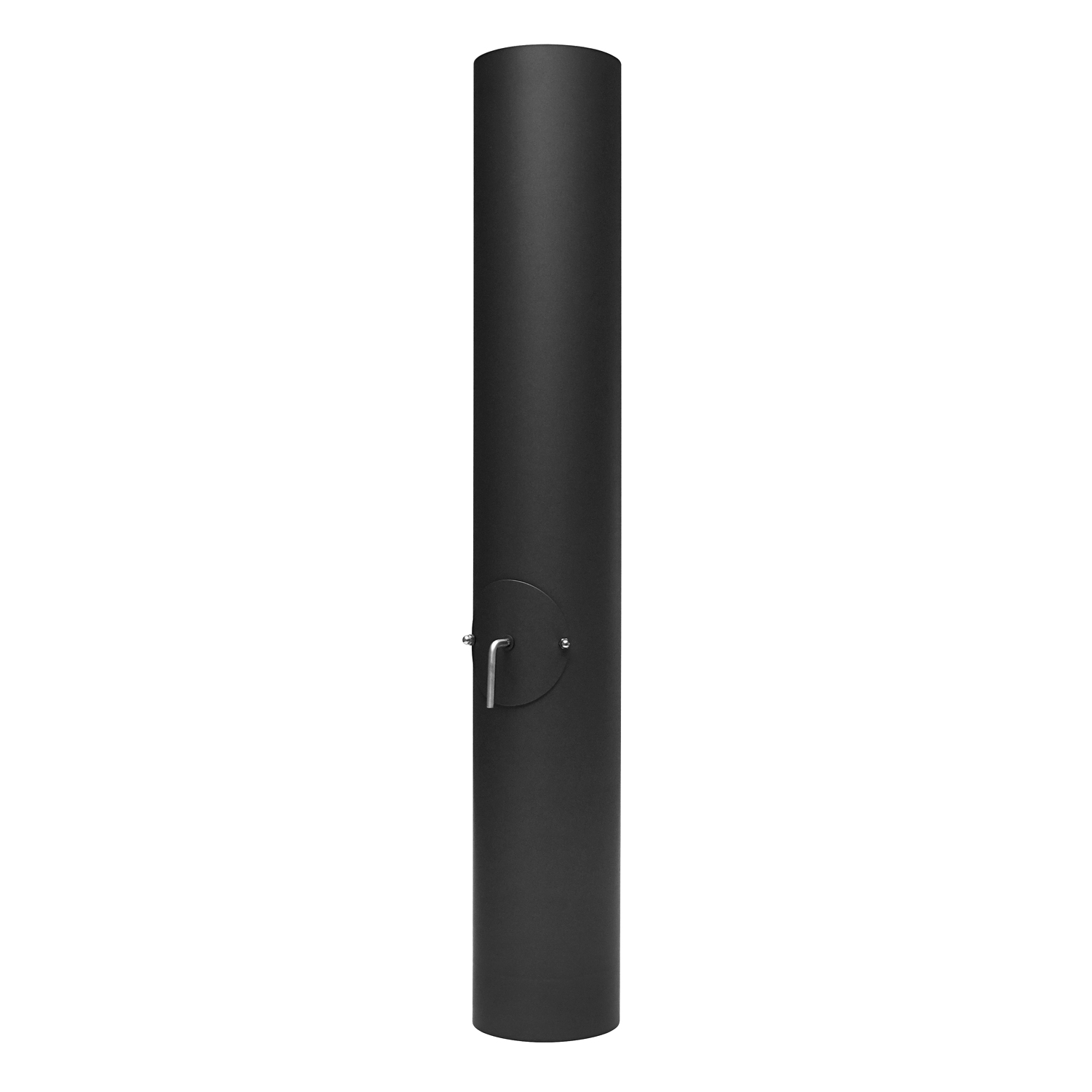 Raik Basic élément de longueur 150mm noir L: 1000mm avec modérateur de tirage, porte, conduit de fumée pour tuyau de fumée / conduit de fumée