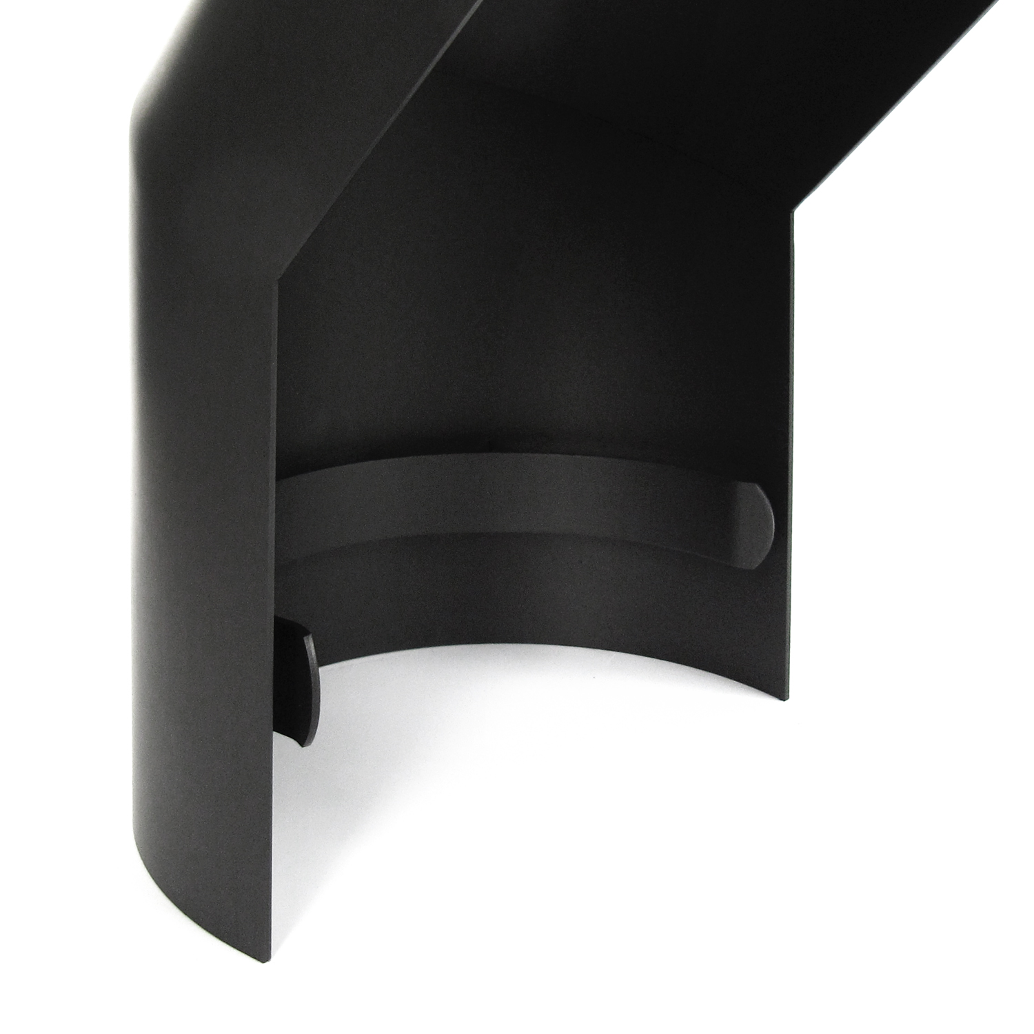 Coude de conduit de fumée / Tuyau de poêle 200 mm - Bouclier thermique 90° noir