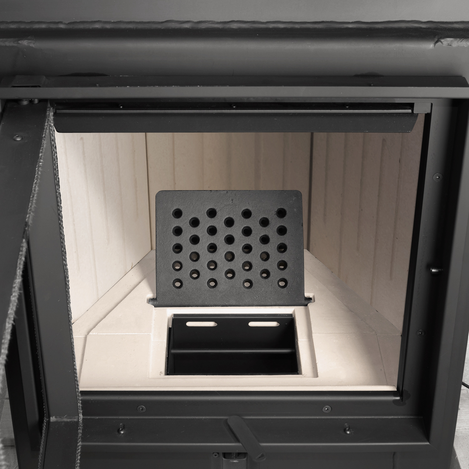 Insert de cheminée avec récupération d'eau Schmitzker No4 avec cadre en verre 15 KW