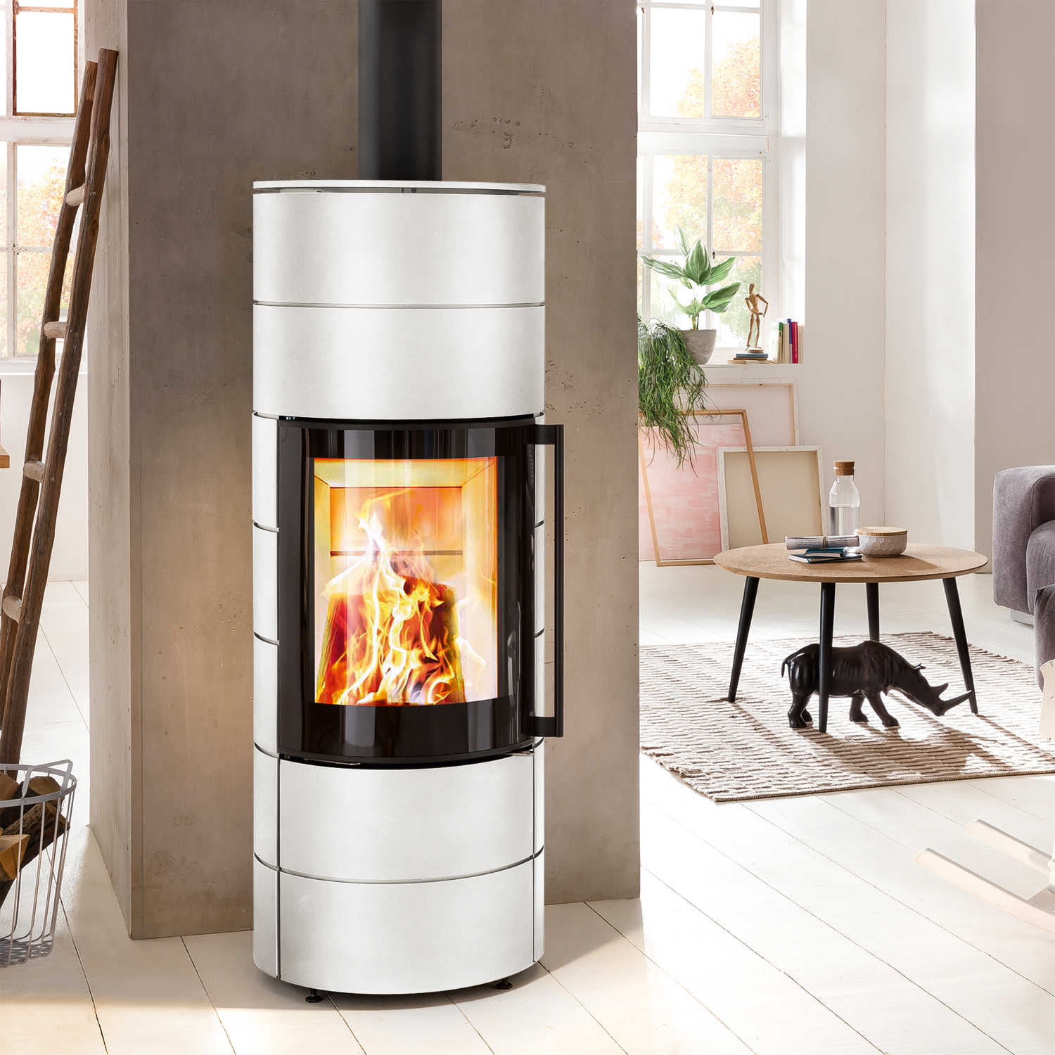 Spartherm ambiente a3 Poêle à bois Acier Blanc RLU