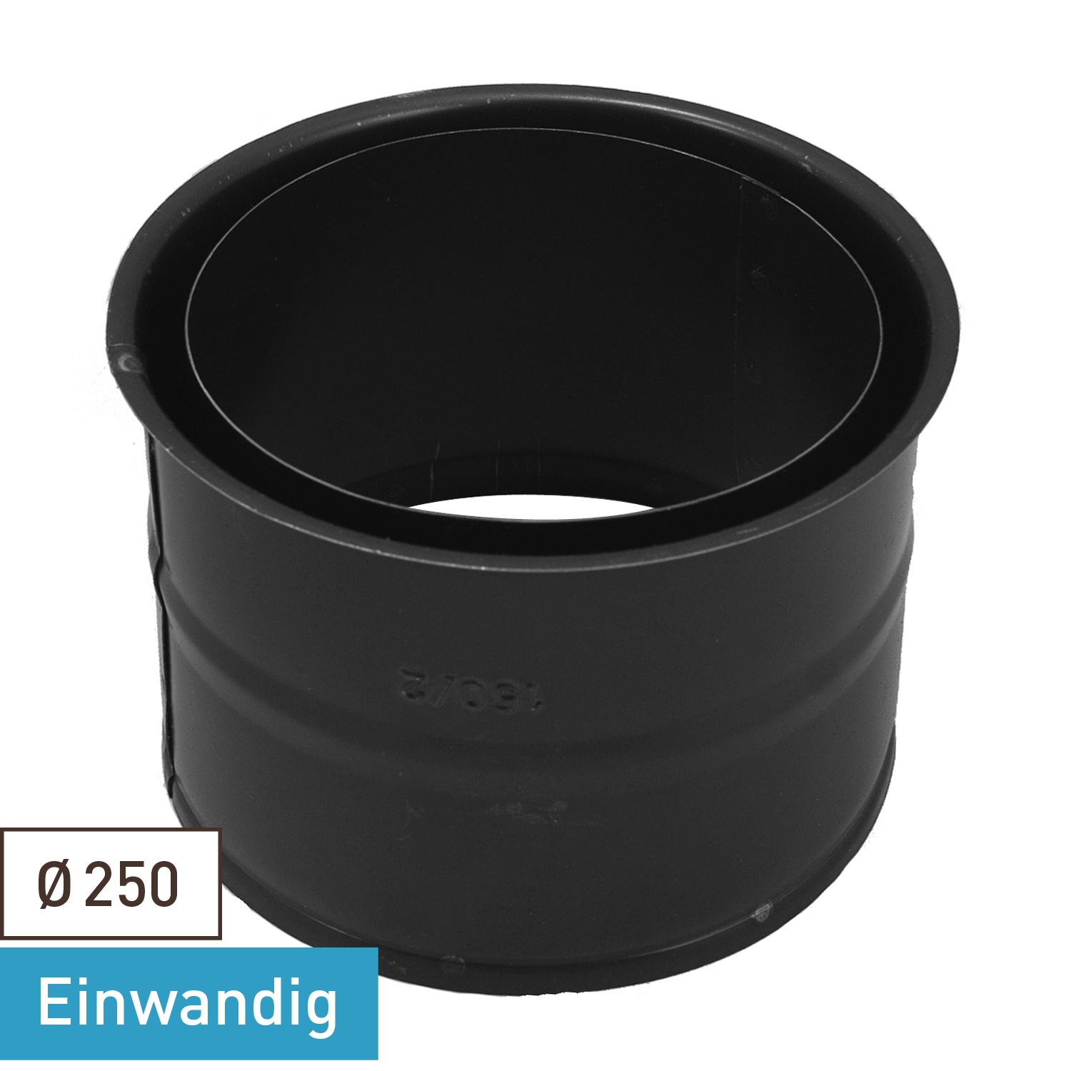 Raik Tuyau de Fumée / Tuyau de Poêle 250mm - Doublure Double Paroi Noir