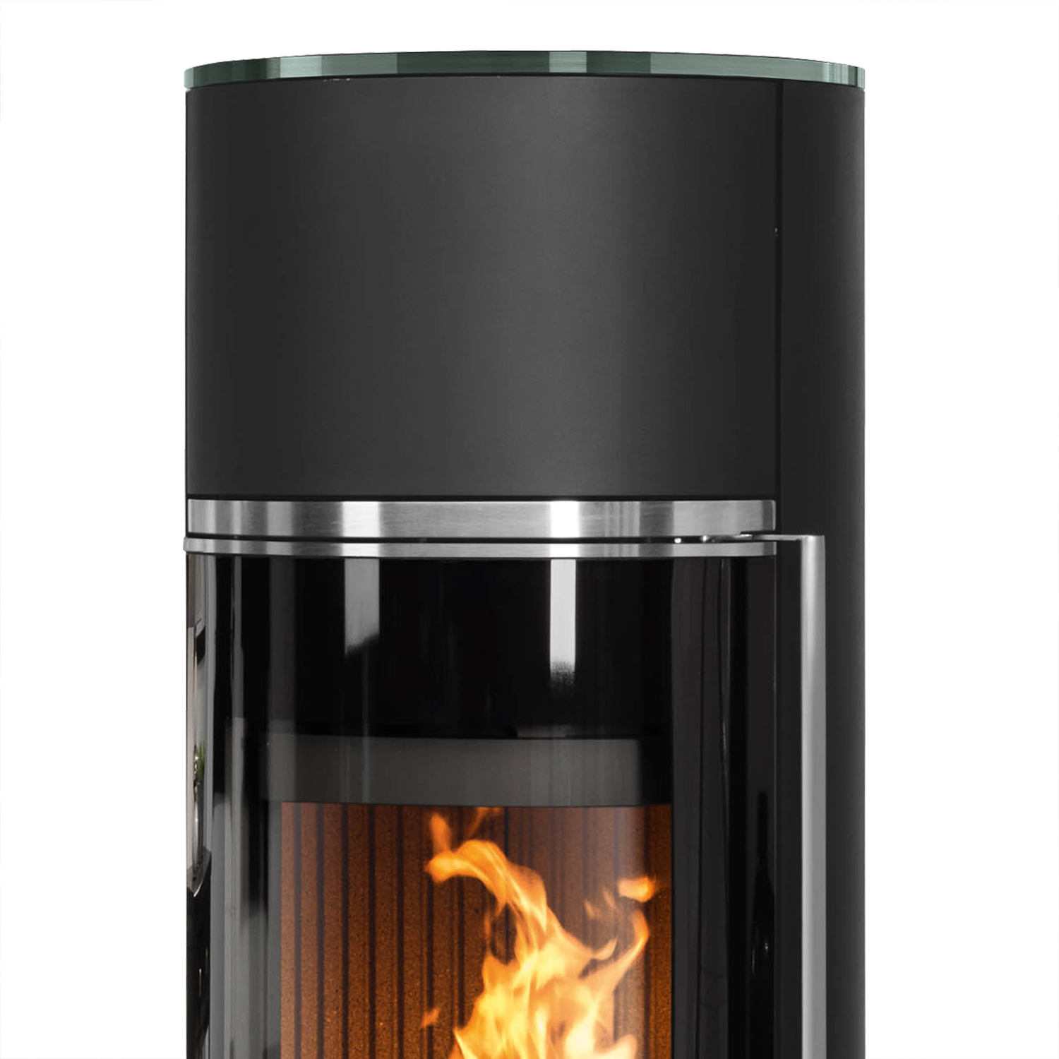 Oranier Arena W+ 2.0 Poêle à bois en acier noir avec plaque de recouvrement en verre Oranier Arena W+ 2.0 Poêle à bois en acier noir avec plaque de recouvrement en verre