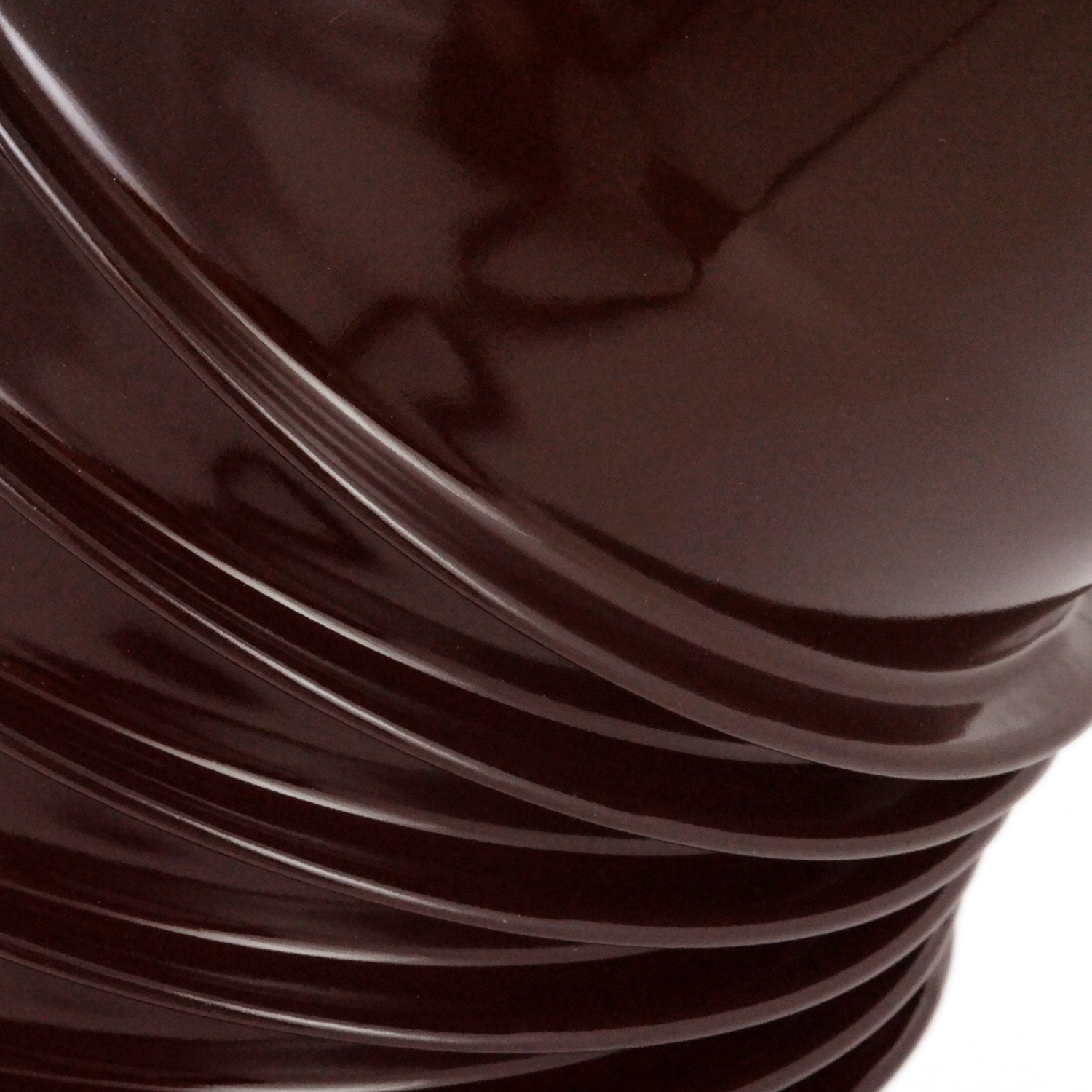 Coude de conduit de fumée / Coude de tuyau de poêle émaillé 150mm - Coude à 45° nervuré marron