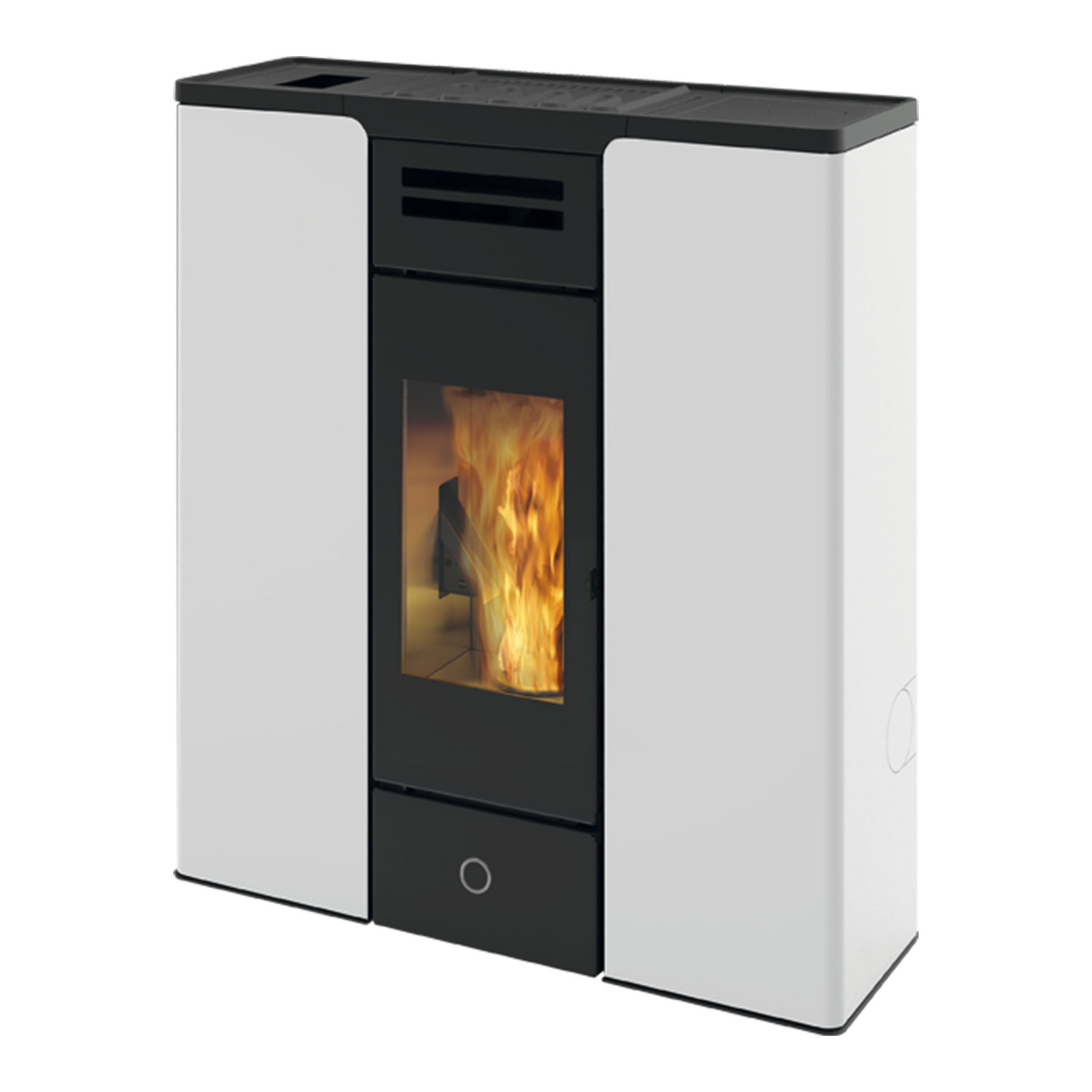 EK63 Entity 90+ Evo Poêle à granulés acier blanc
