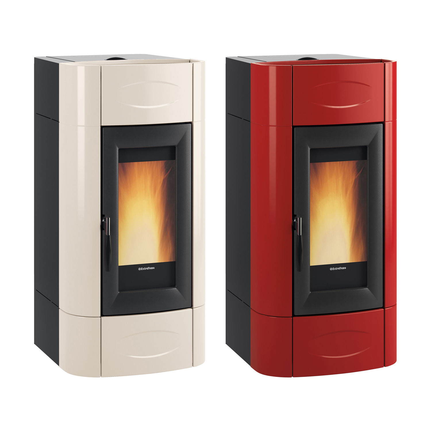 Extraflame Evolution Line Isidora Idro H20 poêle à granulés bouilleur Ivoire