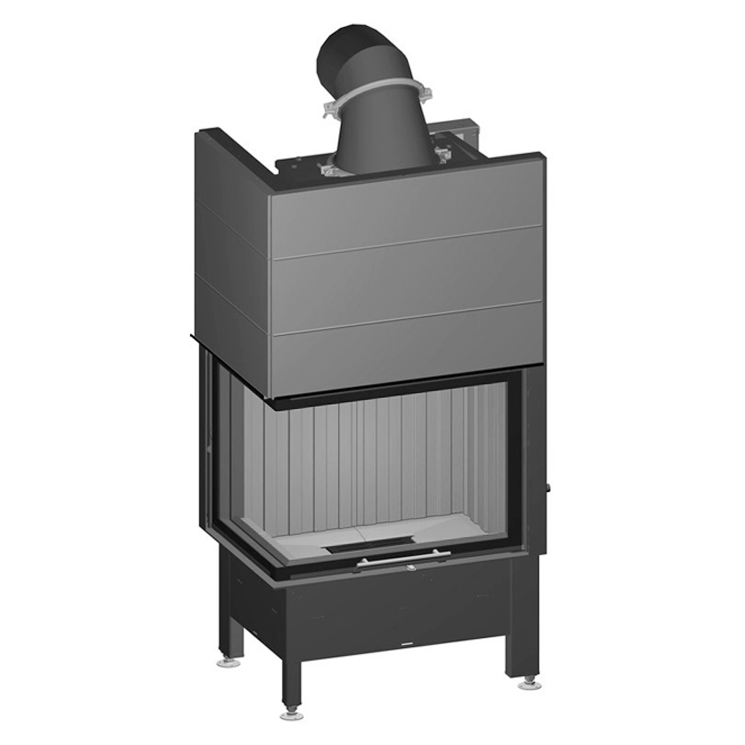 Spartherm Varia 2Lh H2O insert de cheminée à eau d'angle
