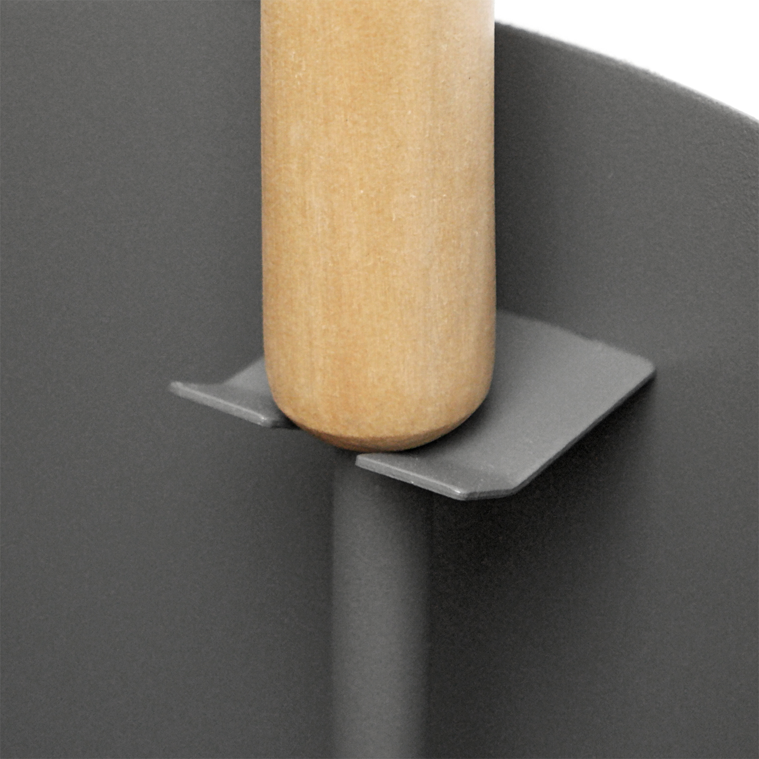 Raik Ensemble d'outils de cheminée avec poignée en bois, 3 pièces, gris + Allume-feu bio RITZ