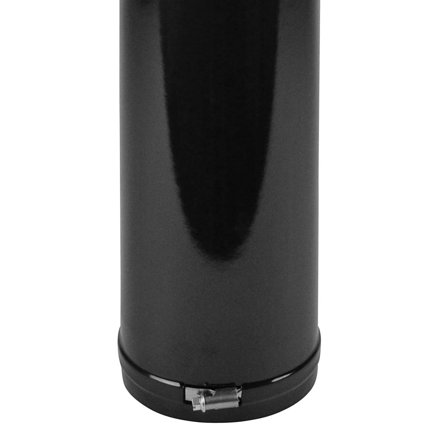 Tube de raccordement / Tuyau de poêle émaillé 120 mm - Longueur 500 mm Tube télescopique Noir