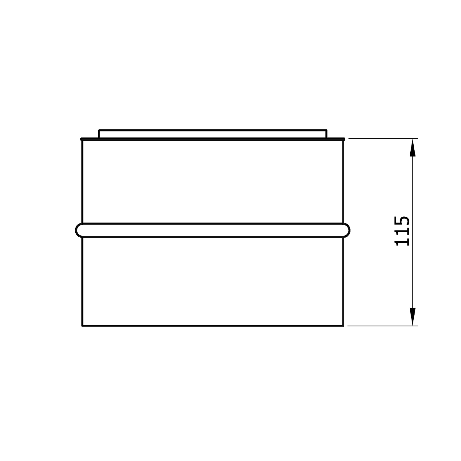 Raik Basic douille double paroi 130mm noire pour tuyau de fumée / conduit de fumée