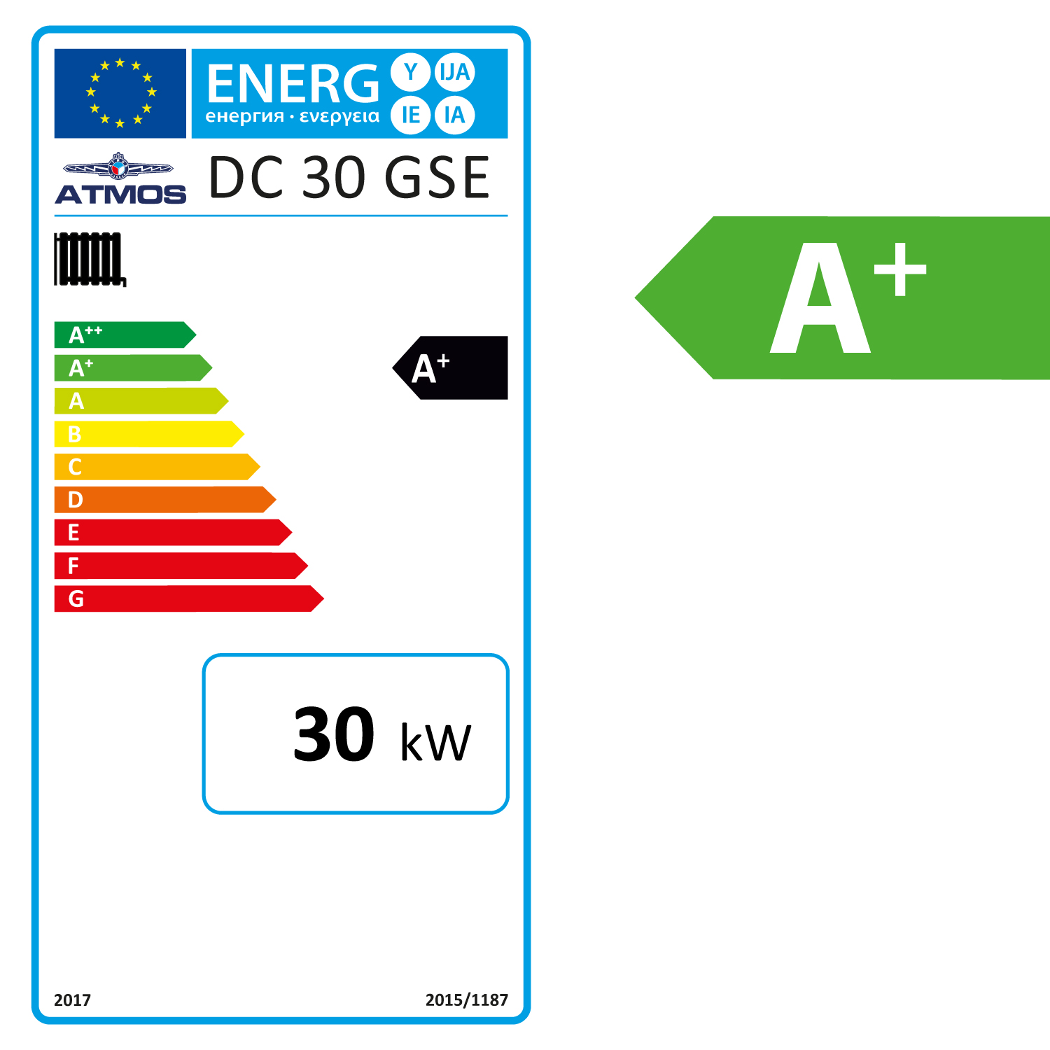 Chaudière à gazéification du bois ATMOS DC30 GSE