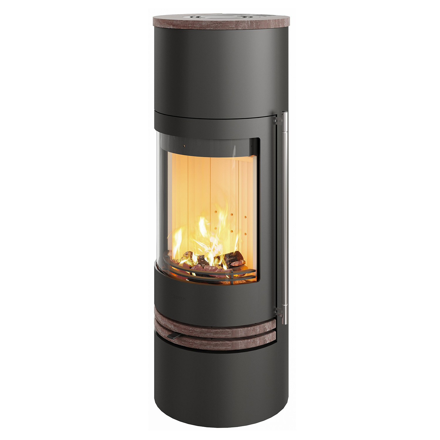 Lotus Orbis 2 poêle à bois Coffee Stone