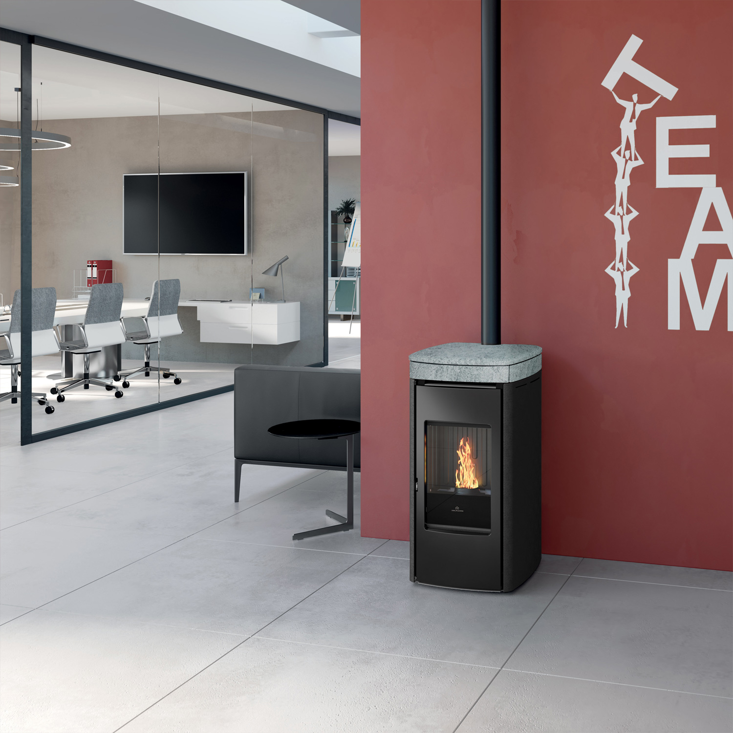 Edilkamin Yana Plus poêle à granulés pierre naturelle