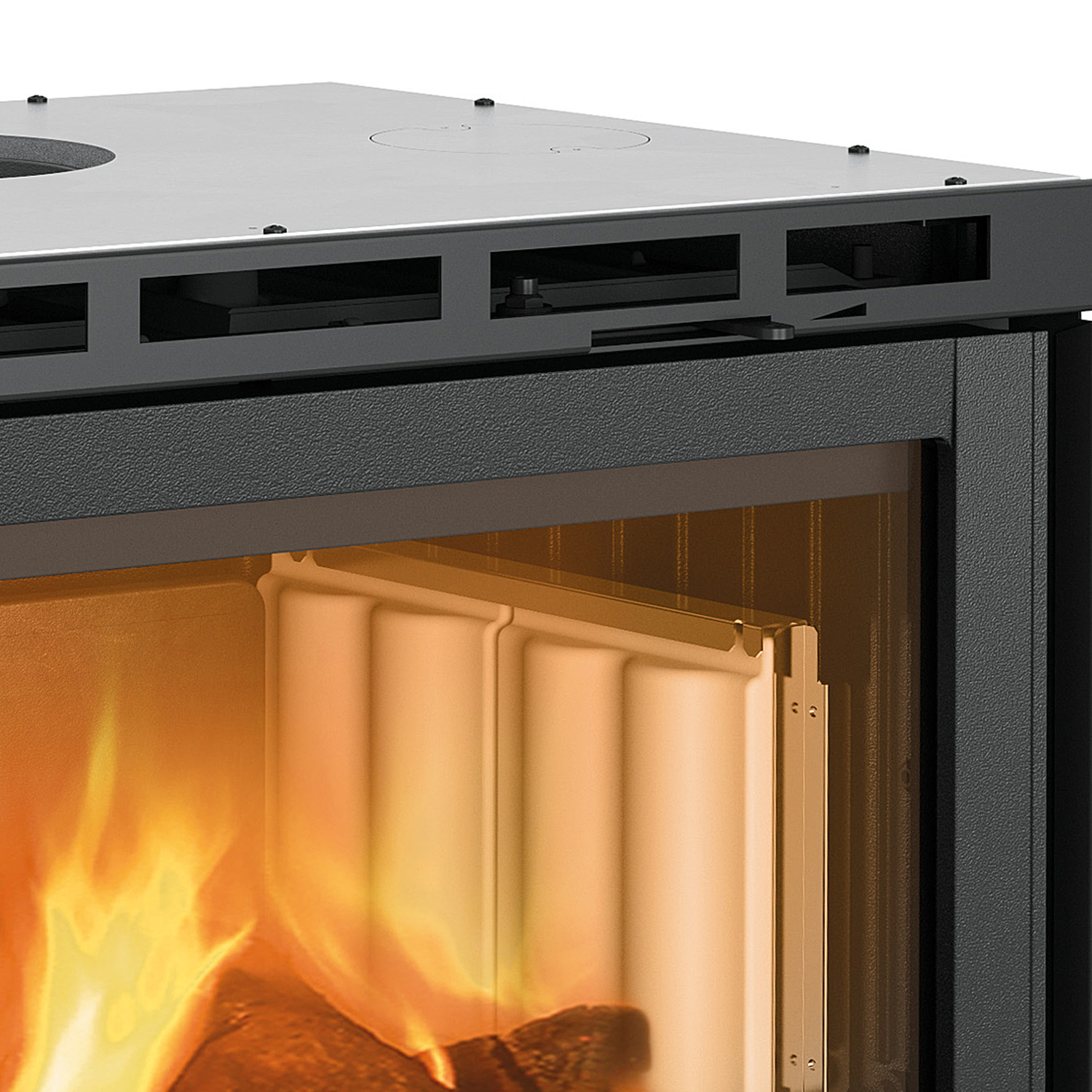 La Nordica Inserto 70.165 Ventilato insert de cheminée à bois acier noir