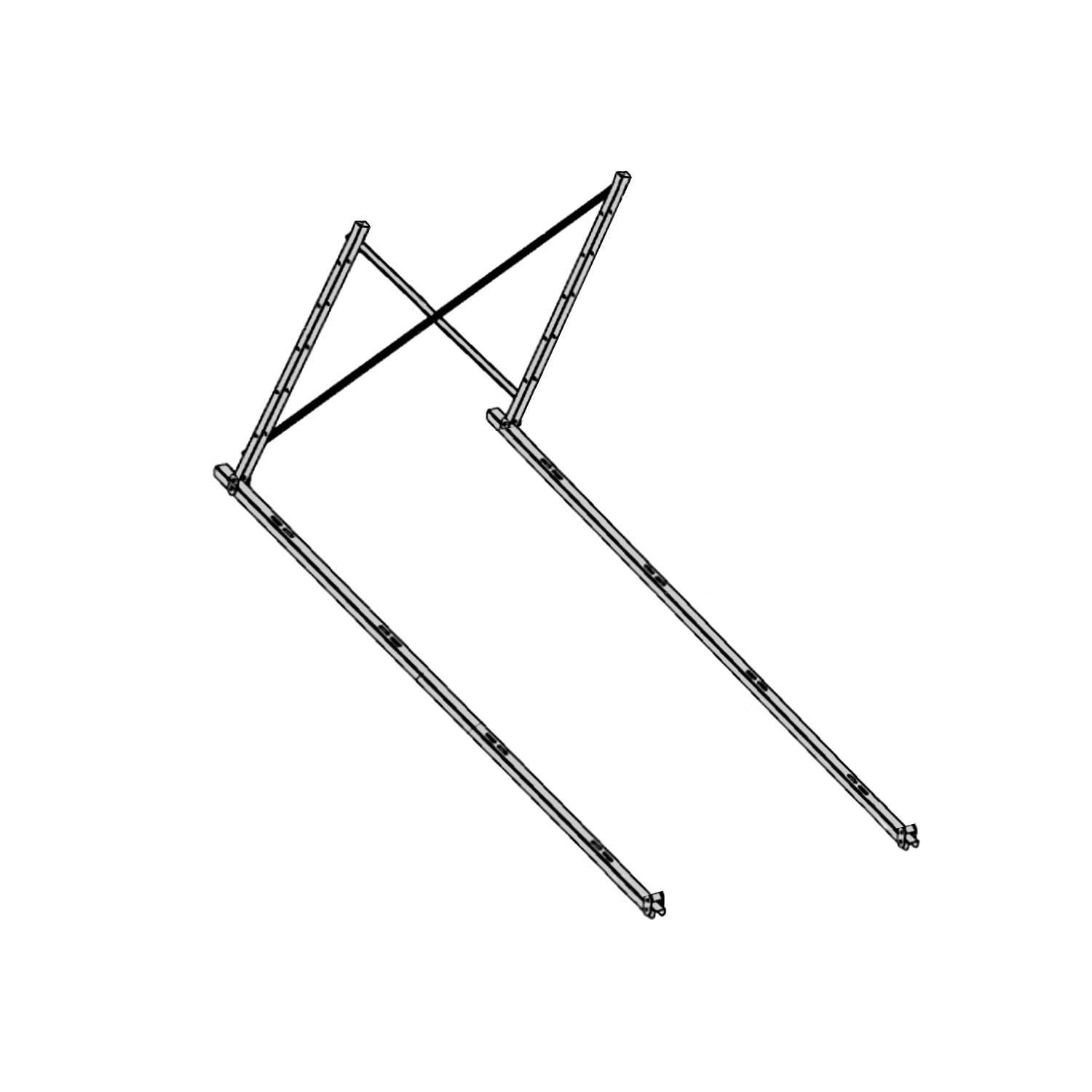 Support pour toit incliné / Structure pour toit incliné pour collecteur tubulaire 58/22