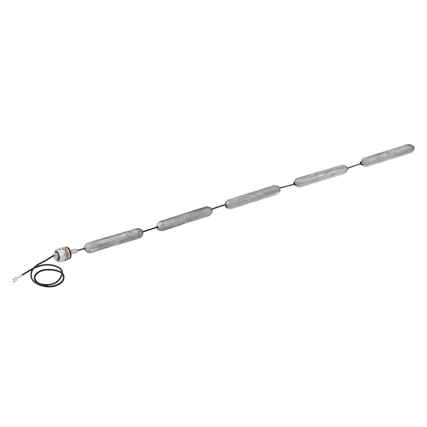 Anode à chaîne 800 mm, 1 1/4 pouce pour réservoirs d'eau chaude sanitaire et réservoirs combinés, avec câble de masse. Anode à chaîne 800 mm, 1 1/4 pouce pour réservoirs d'eau chaude sanitaire et réservoirs combinés, avec câble de masse.