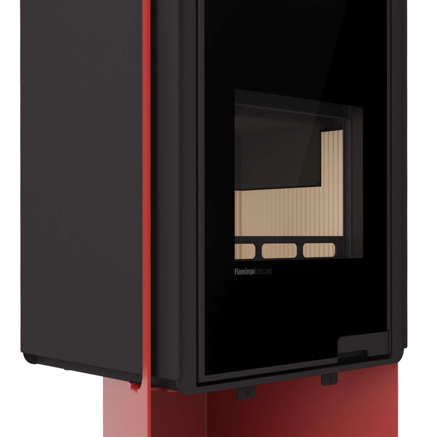 HS Flamingo Deluxe Pulau Poêle à bois Rouge