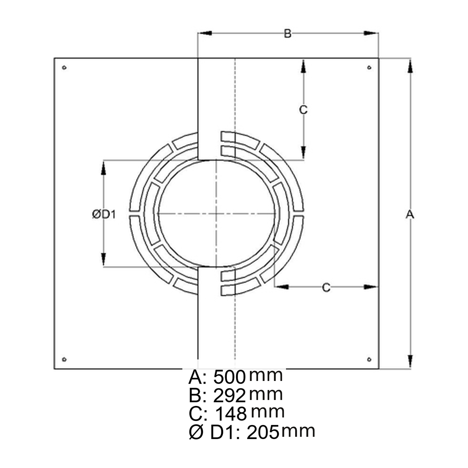 Schiedel rosace de finition pour ventilation arrière 30-45° pour ICS Ø150 mm double paroi brillant Schiedel rosace de finition pour ventilation arrière 30-45° pour ICS Ø150 mm double paroi brillant