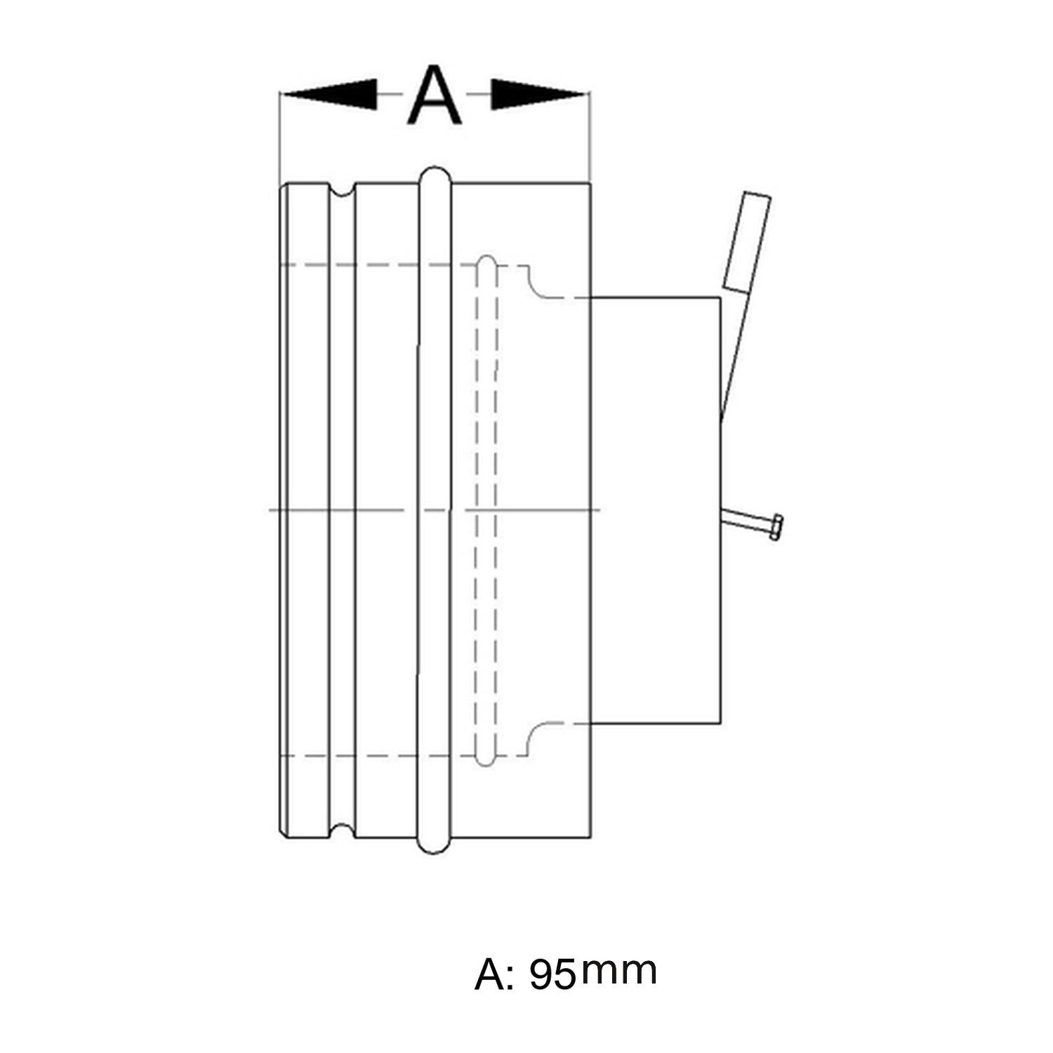 Schiedel ICS couvercle de fermeture Ø180 mm avec limiteur de tirage double paroi brillant