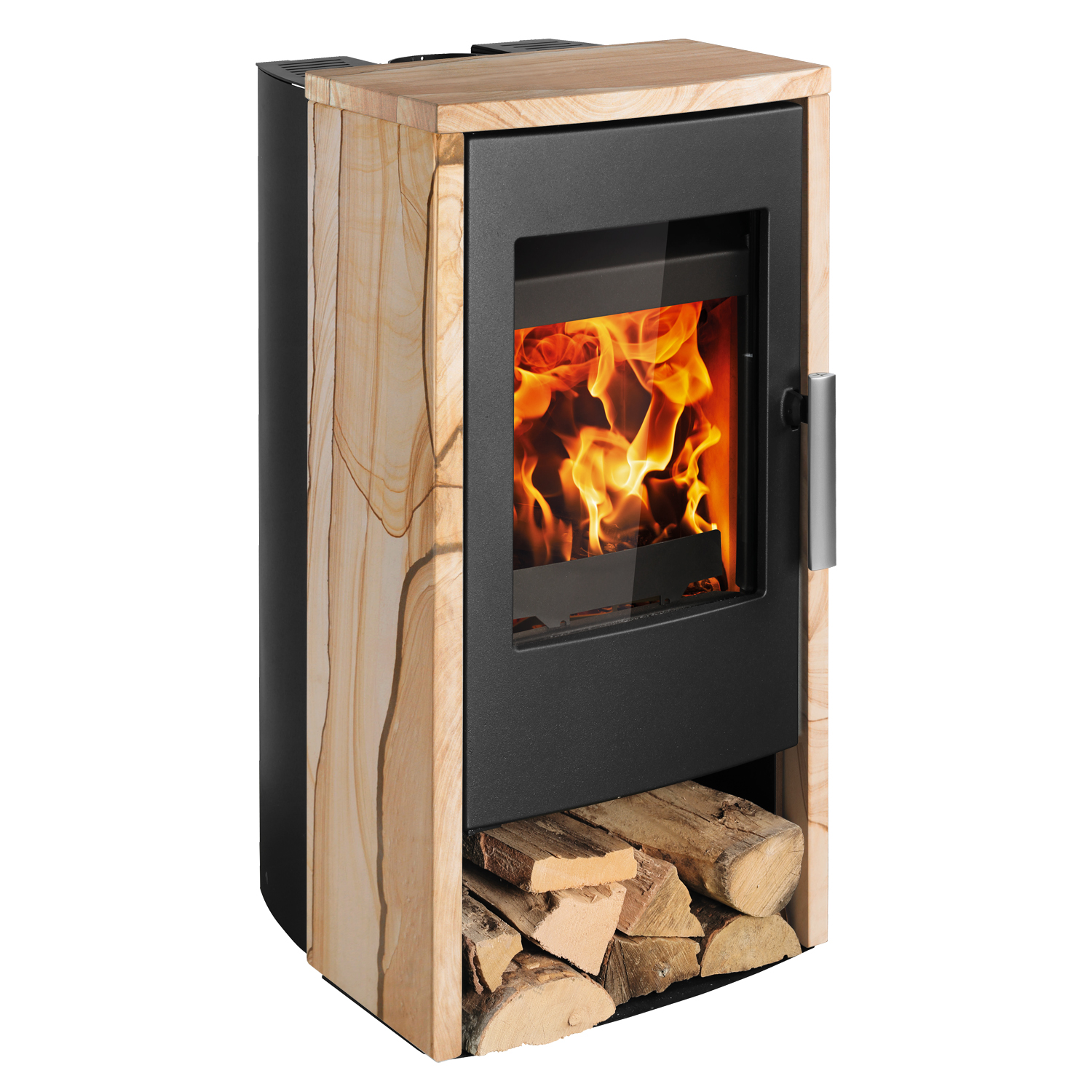 Haas+Sohn Rubus easy Poêle à bois Noir / Woodstone