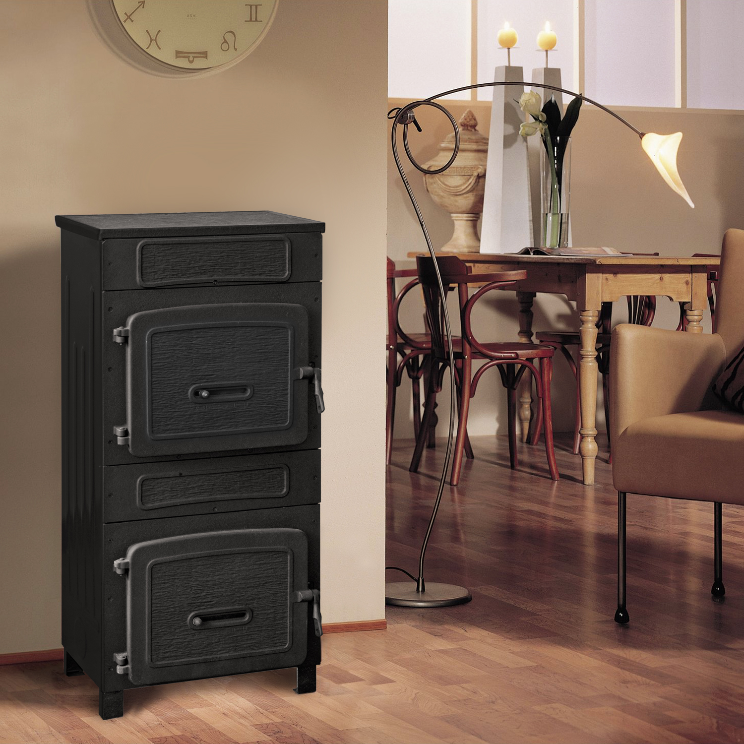 Wamsler 10981-WO poêle d’atelier noir