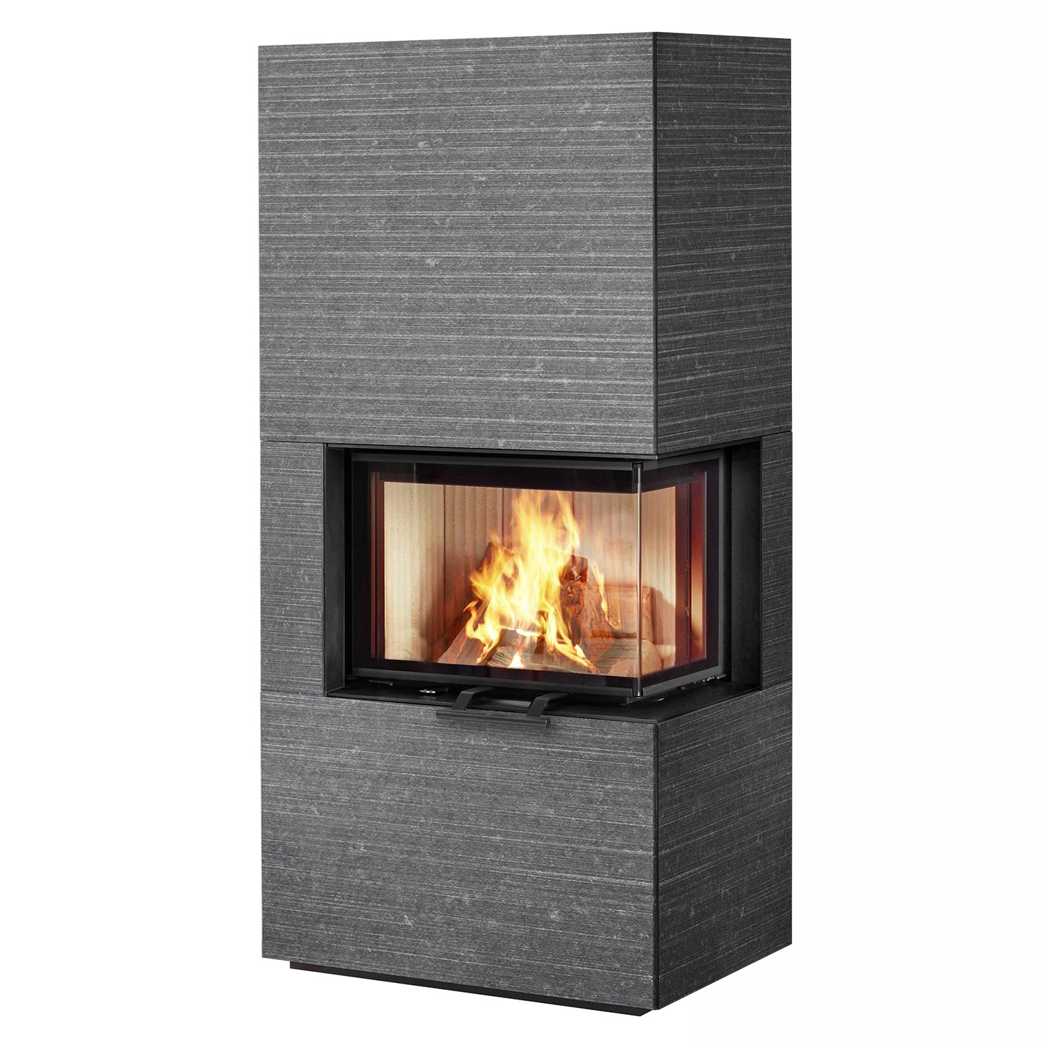Olsberg Osorno L TopStone poêle à bois Gabbro nero ferrara ligne droite, à droite