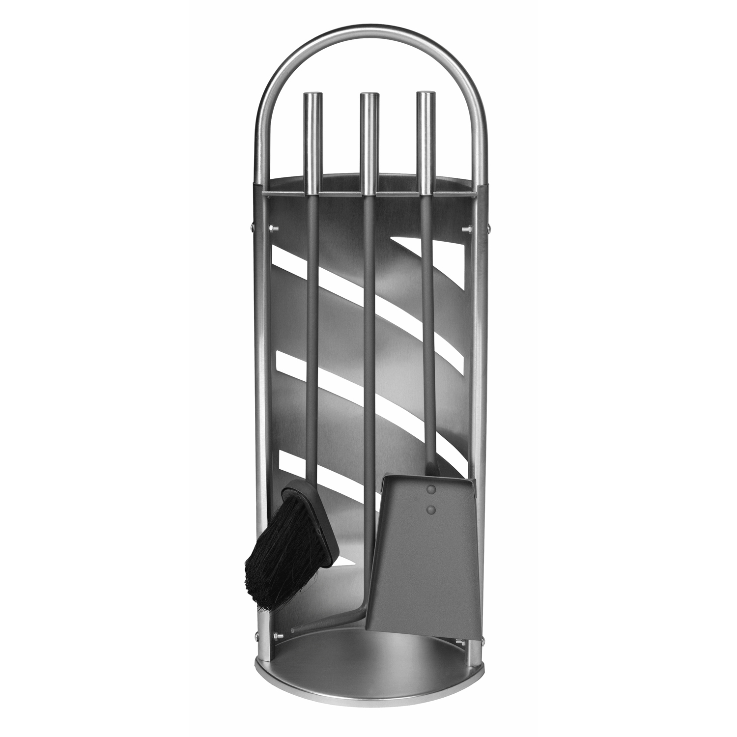 Set d'accessoires de cheminée Raik, 3 pièces, poignées en acier inoxydable, 66 cm