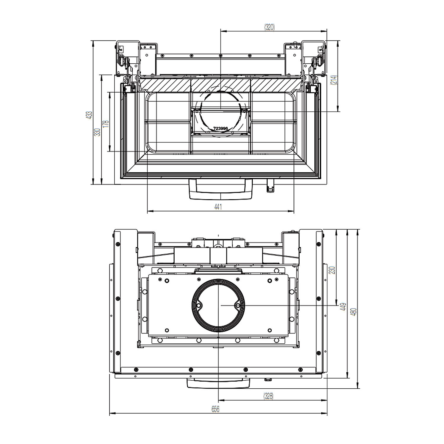 Austroflamm 64x33x51 S3 2.0 Insert de cheminée