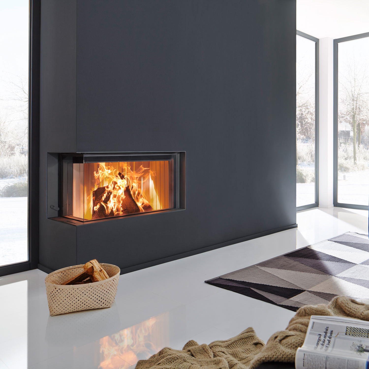 Spartherm Premium Varia-2L-80h Insert de cheminée d'angle RRA Ø 250 mm