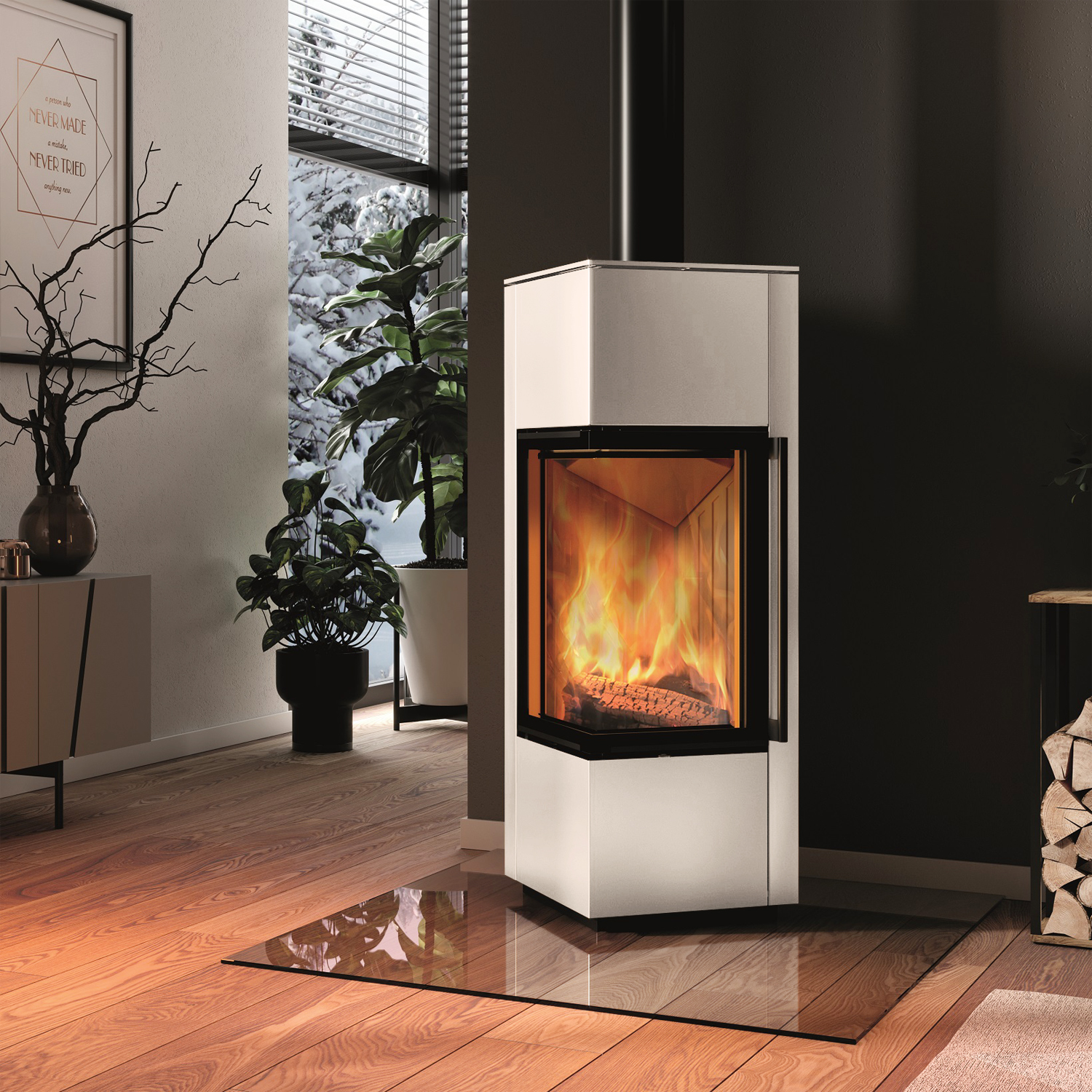 Spartherm Piko S Poêle à bois Blanc